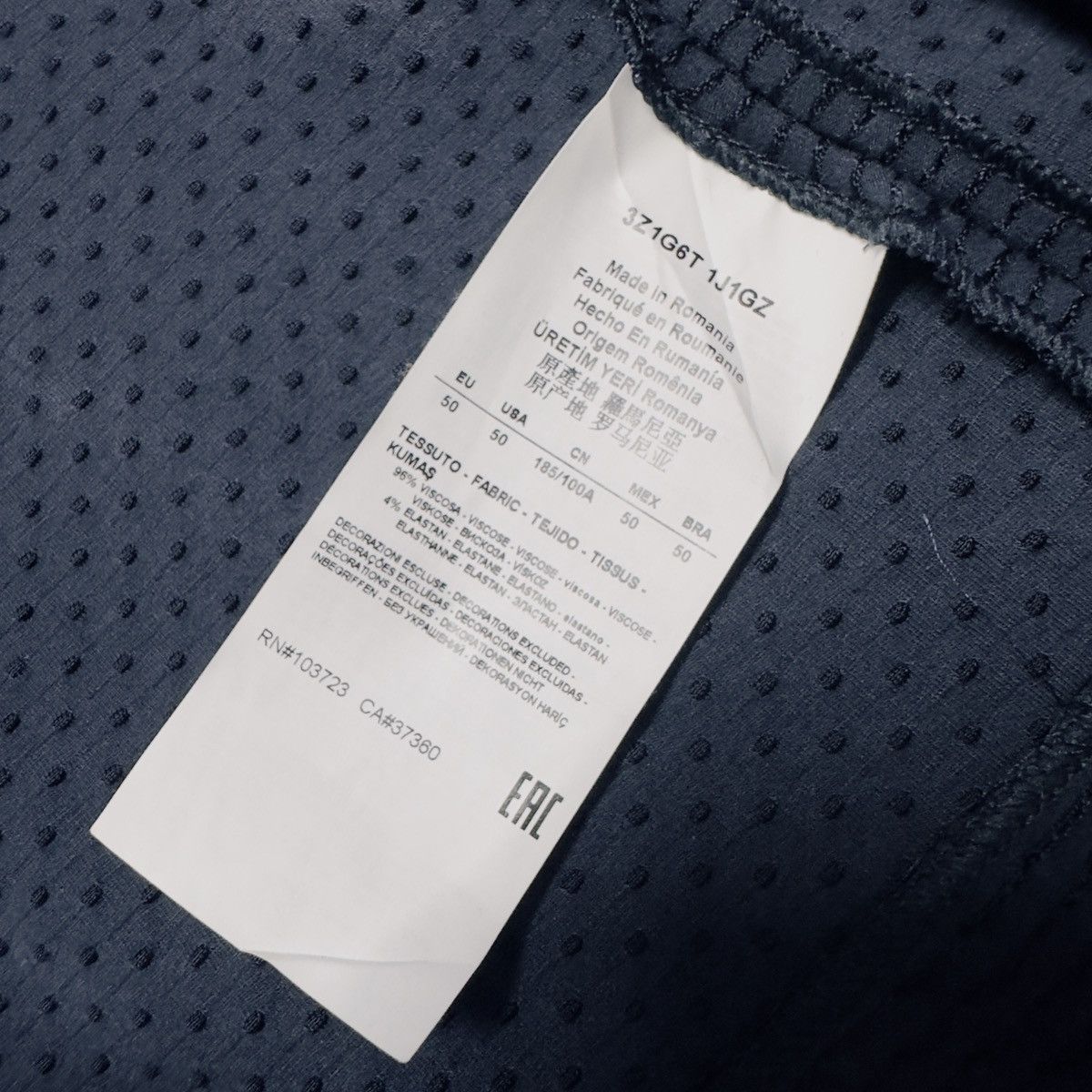 Emporio Armani Emporio Armani Textured Knit Blazers Navy Size US M / EU 48-50 / 2 - 14 Thumbnail