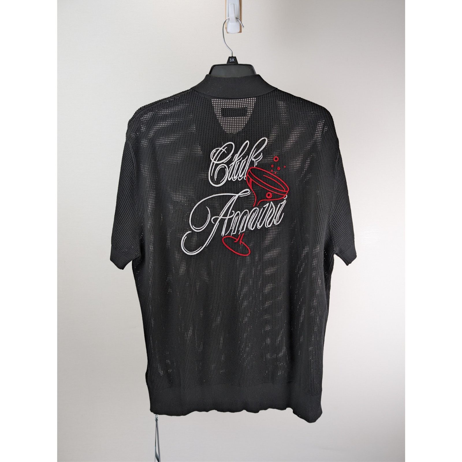 Amiri o1rshd1 Club Amiri Crochet Shirt T-Shirt in Black Size US XXL / EU 58 / 5 - 10 Thumbnail