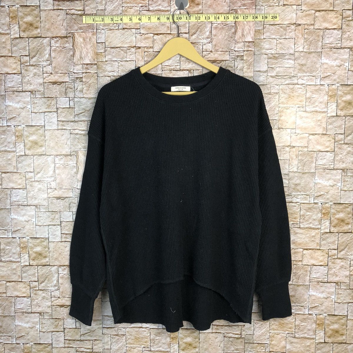 Japanese Brand Freak Store Black Sweatshirt knitwear #A421 Size L / US 10 / IT 46 - 1 Thumbnail