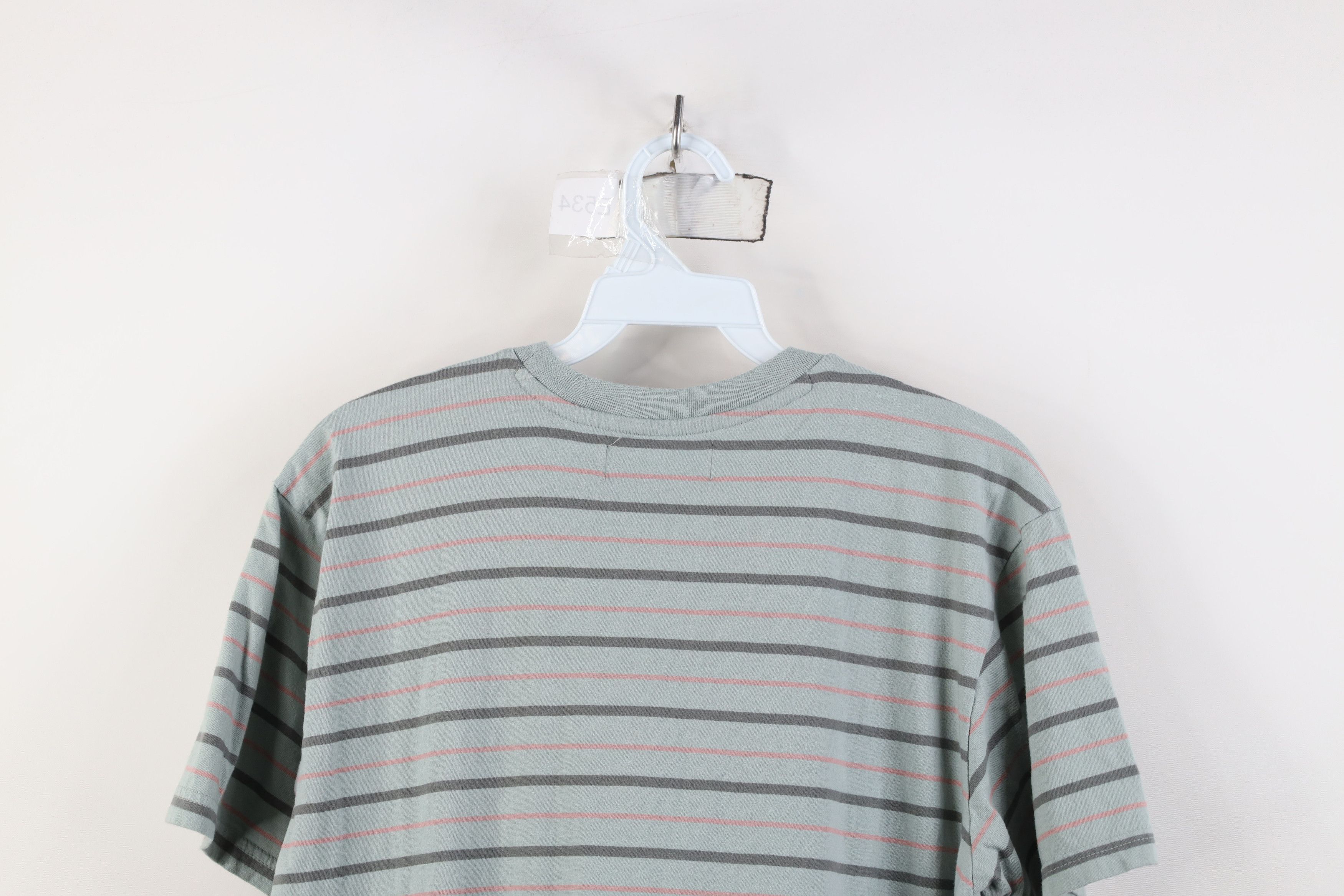 Vintage Vintage 90s Y2K Lost Skateboarding Spell Out Striped T-Shirt Size US M / EU 48-50 / 2 - 11 Thumbnail