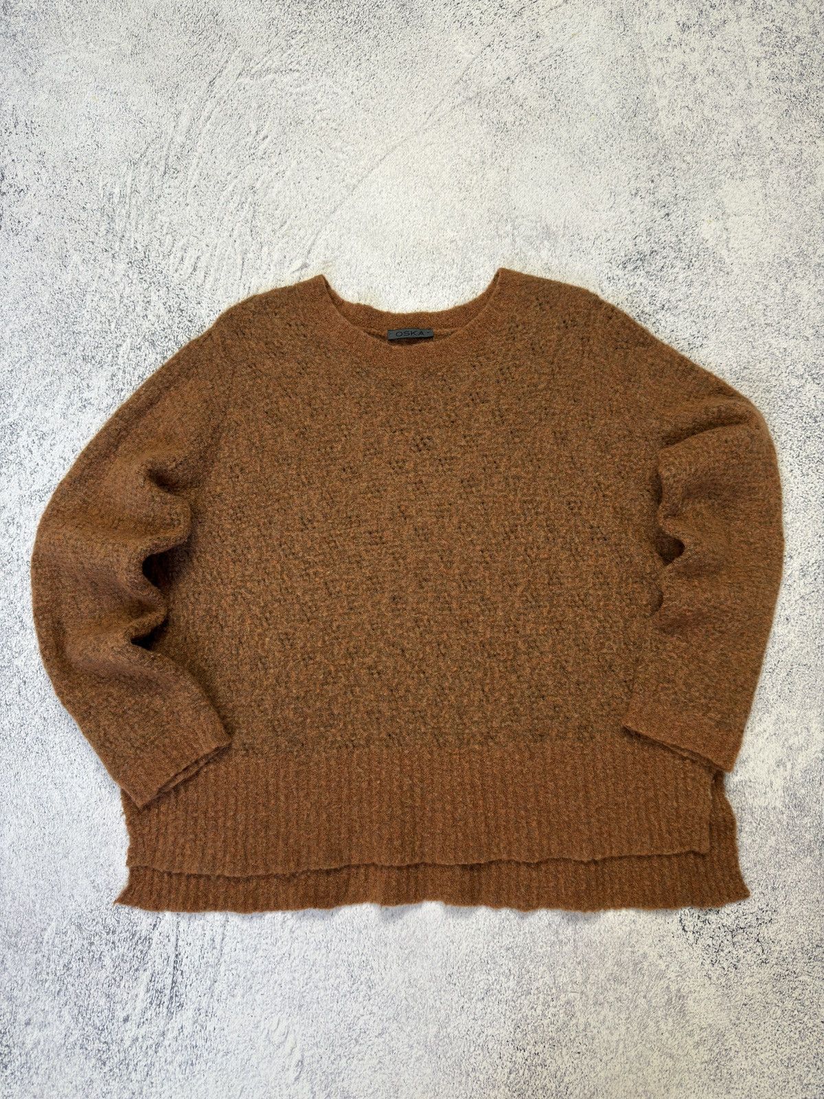 OSKA OSKA Premium Virgin Wool Knit Rich Brown Sweater Size M / US 6-8 / IT 42-44 - 2 Thumbnail