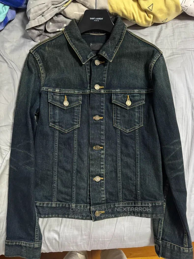 Saint Laurent Paris Saint Laurent Paris Original Crystal Denim Jacket Size US M / EU 48-50 / 2 - 1 Thumbnail