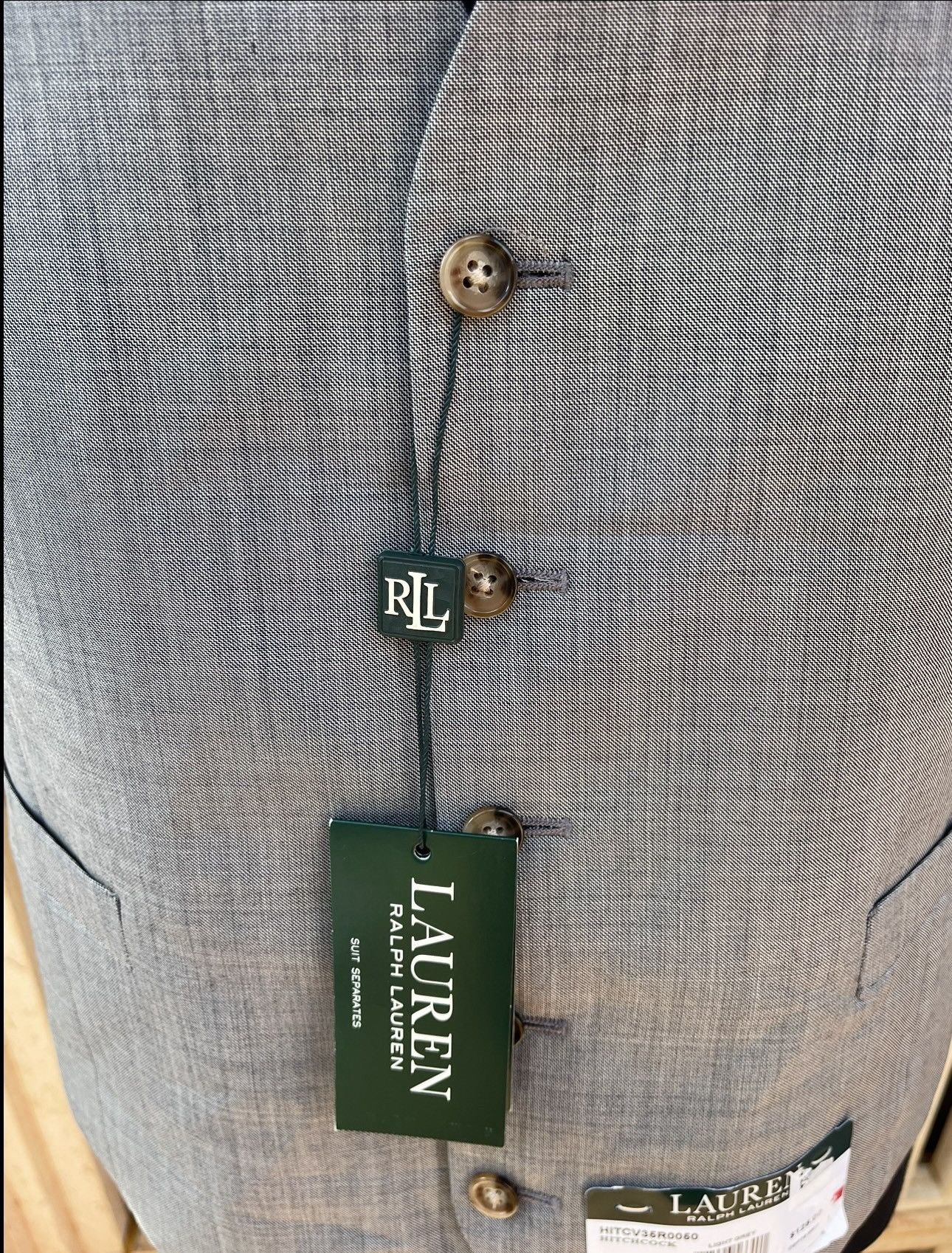 Ralph Lauren New Lauren Ralph Lauren Hitchcock Vest Light Gray Men's L Size 40L - 3 Thumbnail