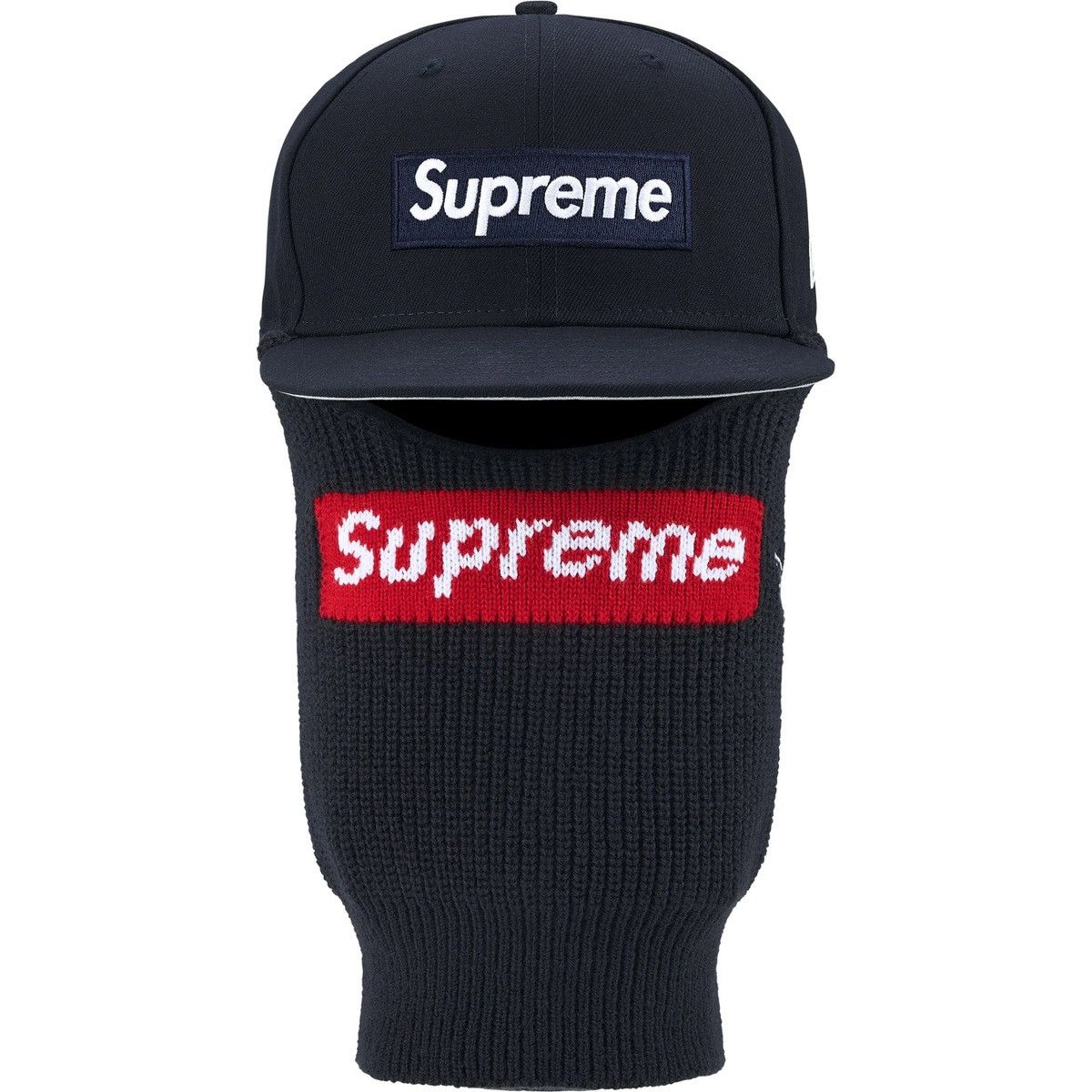 New Era × Supreme Supreme x New Era Box Logo Hat Balaclava Size ONE SIZE - 2 Thumbnail