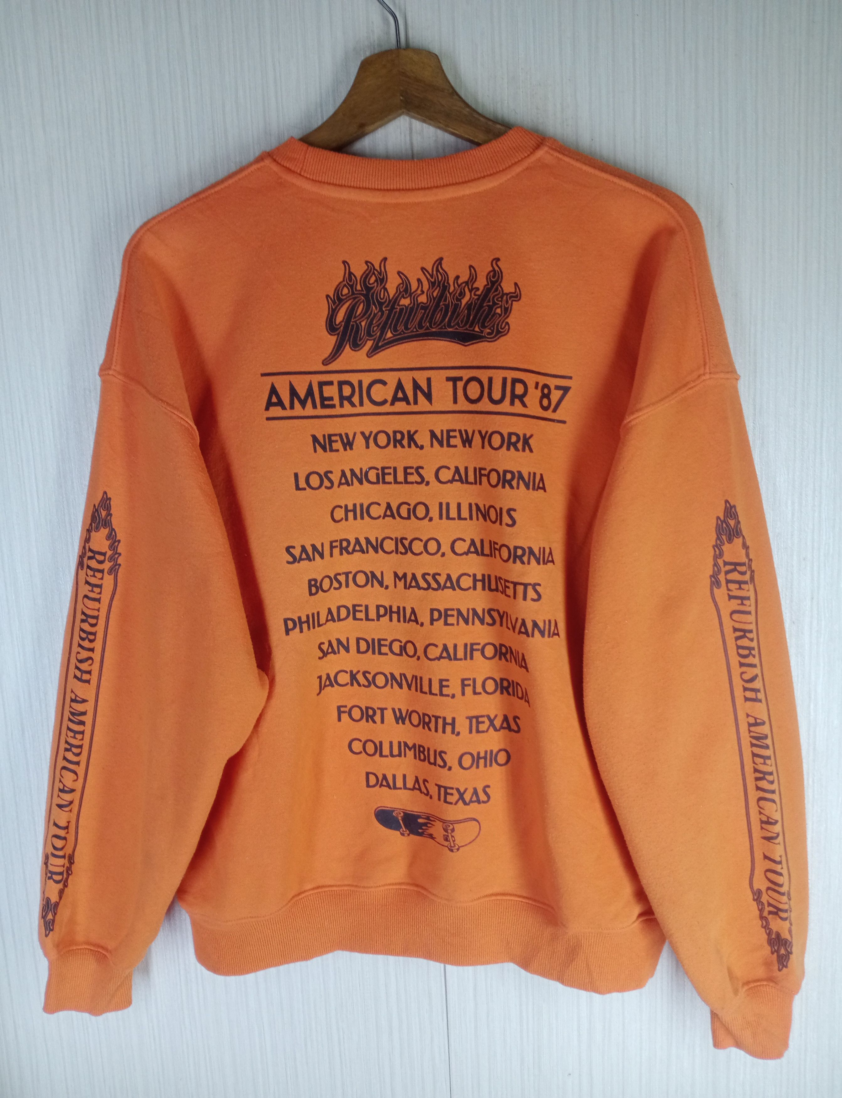 Japanese Brand Rare Refurbish American Tour 87 Crewneck Sweatshirt Size US S / EU 44-46 / 1 - 1 Thumbnail
