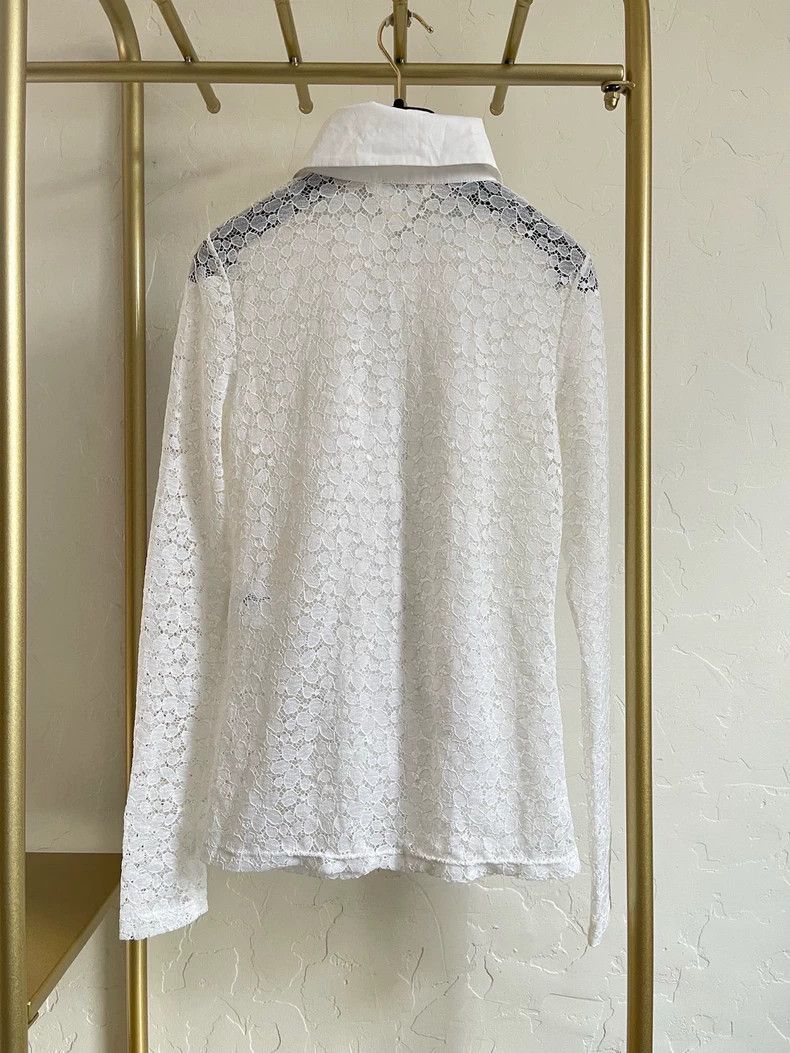Chanel Chanel Pleated lace shirt Size XS / US 0-2 / IT 36-38 - 2 Thumbnail