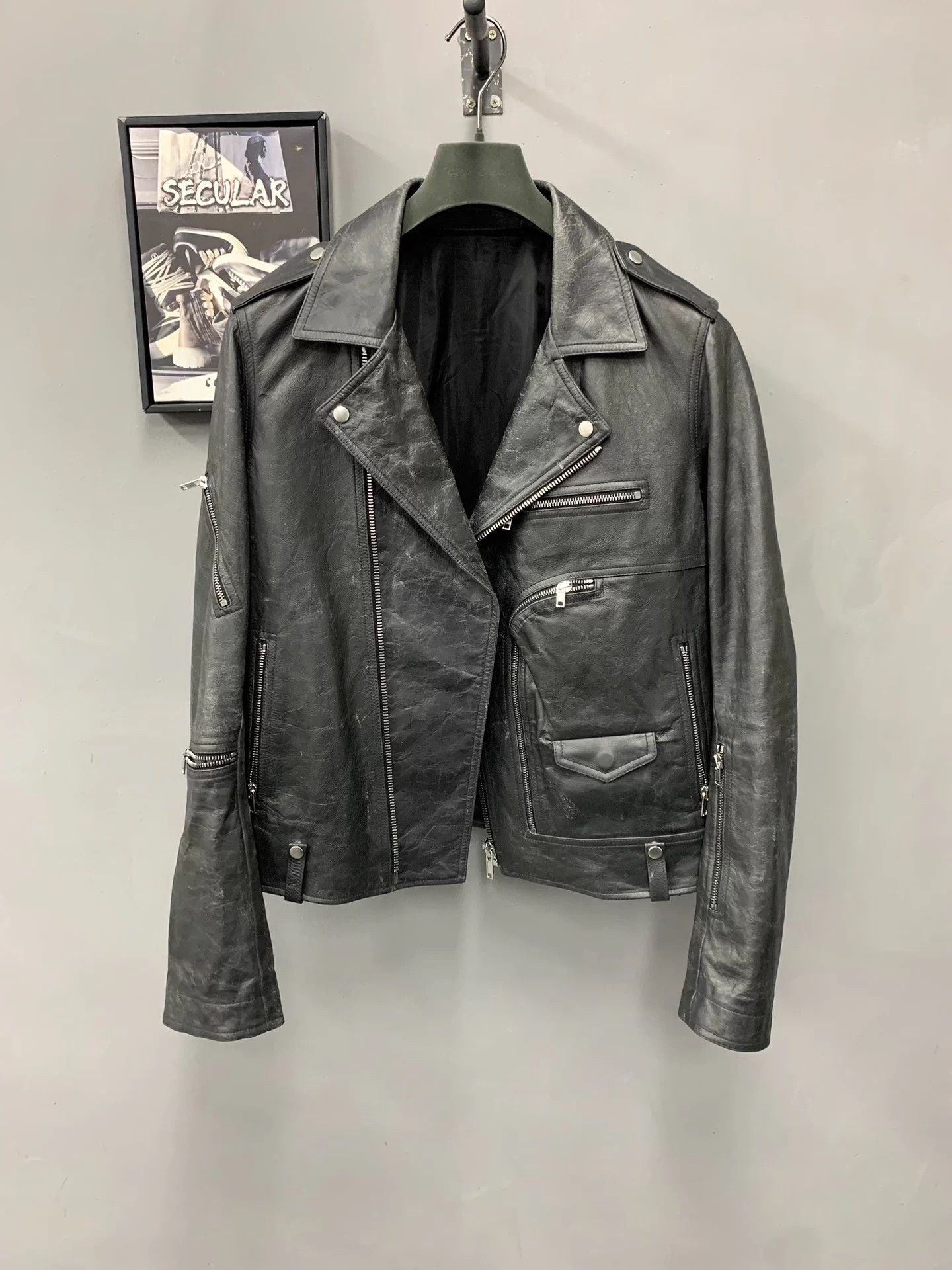Rick Owens 25SS BAUHAUS STOOGES Leather Jacket 50