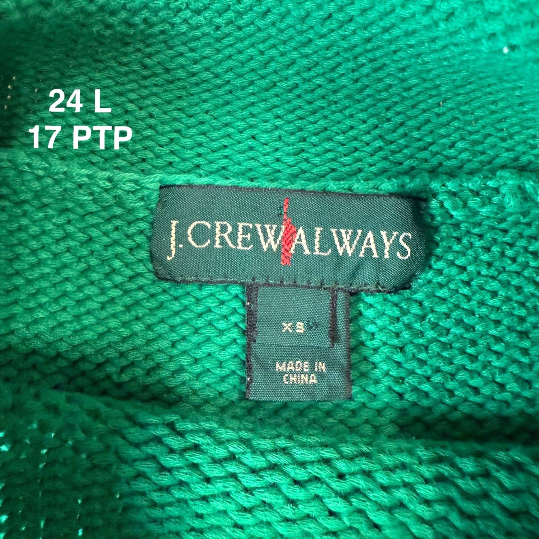 J.Crew J Crew Rollneck Sweater Women's XS Green Oarsman Minimalist Cotton Pullover Size XS / US 0-2 / IT 36-38 - 6 Thumbnail