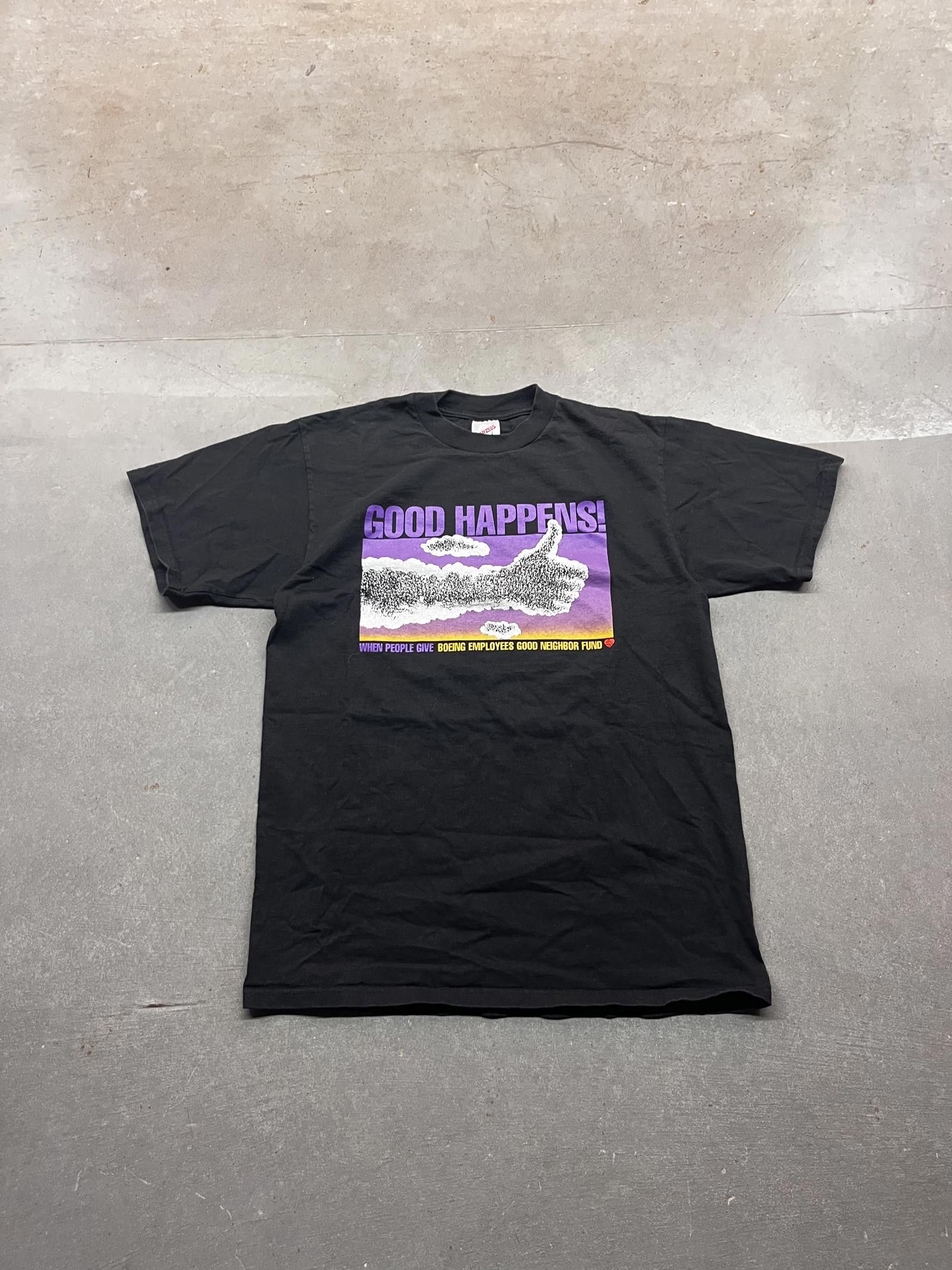 Jerzees Vintage 90s Jerzees "Good Happens" Boeing Employees Shirt Size US L / EU 52-54 / 3 - 2 Thumbnail