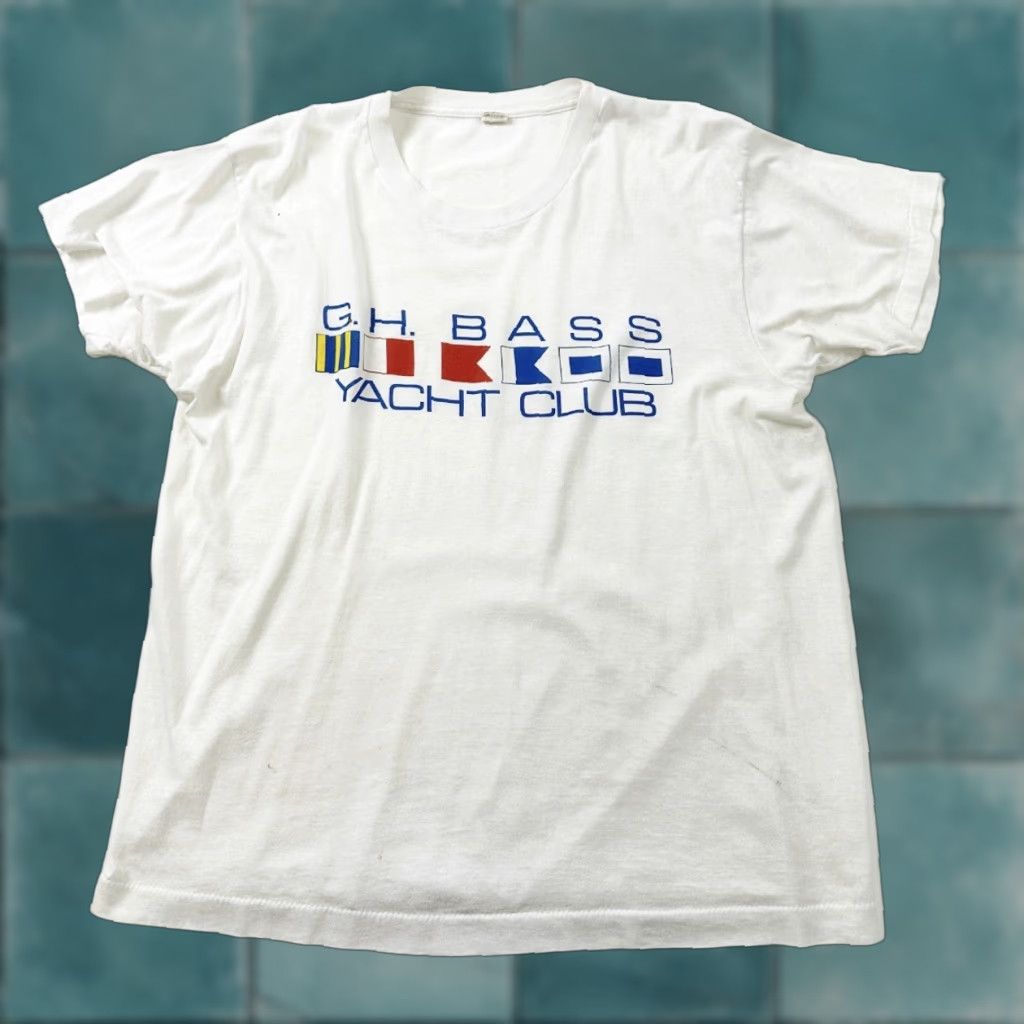 Vintage VINTAGE Yacht Club Shirt Mens Small White Short Sleeve G.H. Bass Single Stitch Size US S / EU 44-46 / 1 - 1 Thumbnail