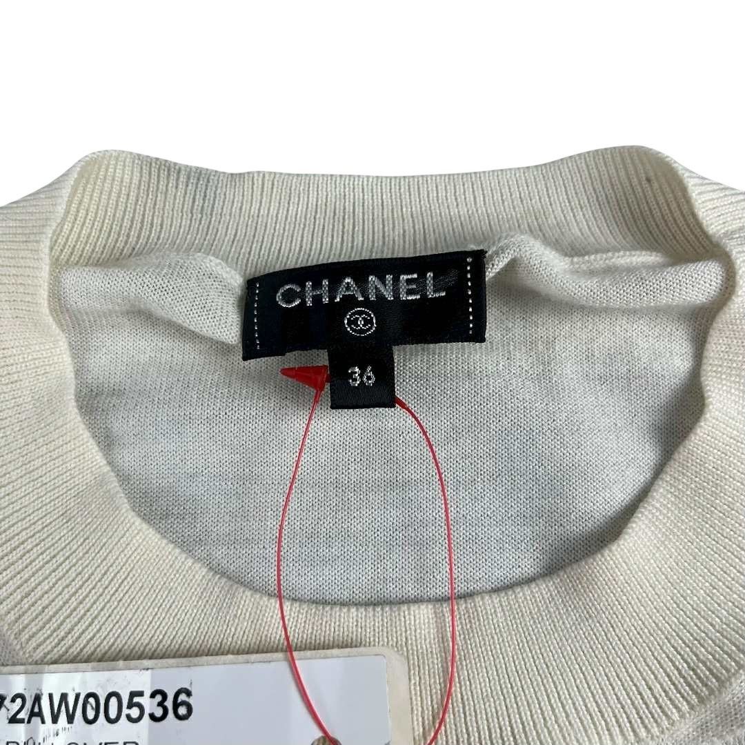 Chanel Chanel Camelia Blooming Knit Wool Jumper Top Size XS / US 0-2 / IT 36-38 - 5 Thumbnail