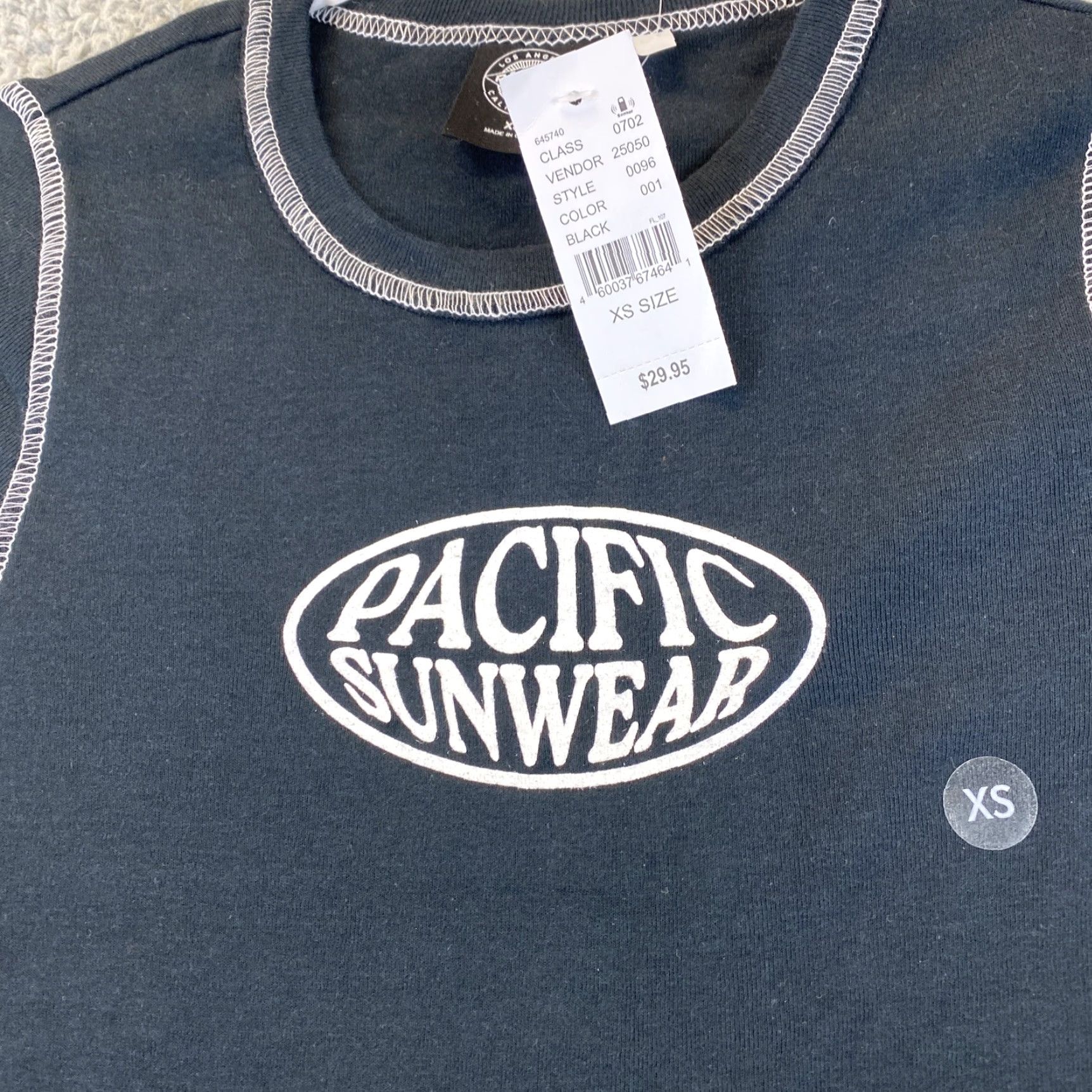 Pacsun VINTAGE PacSun Black Crop Top Women's XS Long Sleeve Round Neck Size XS / US 0-2 / IT 36-38 - 2 Thumbnail