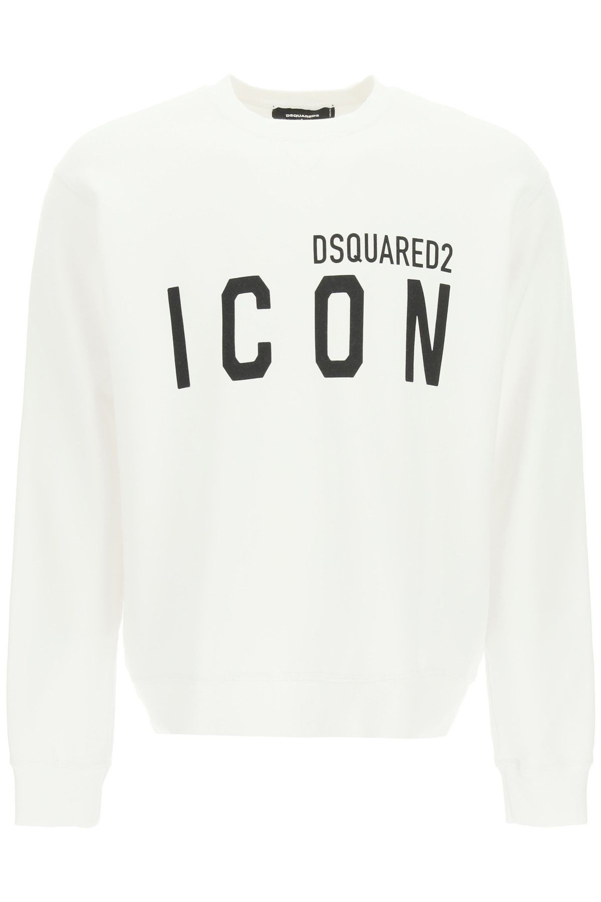 image of Dsquared2 Icon Logo Sweatshirt in White Black, Men's (Size Small)