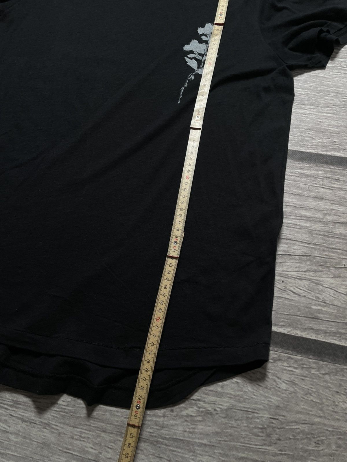 Ann Demeulemeester Ann Demeulemeester Flower Black Tee Size US M / EU 48-50 / 2 - 12 Thumbnail