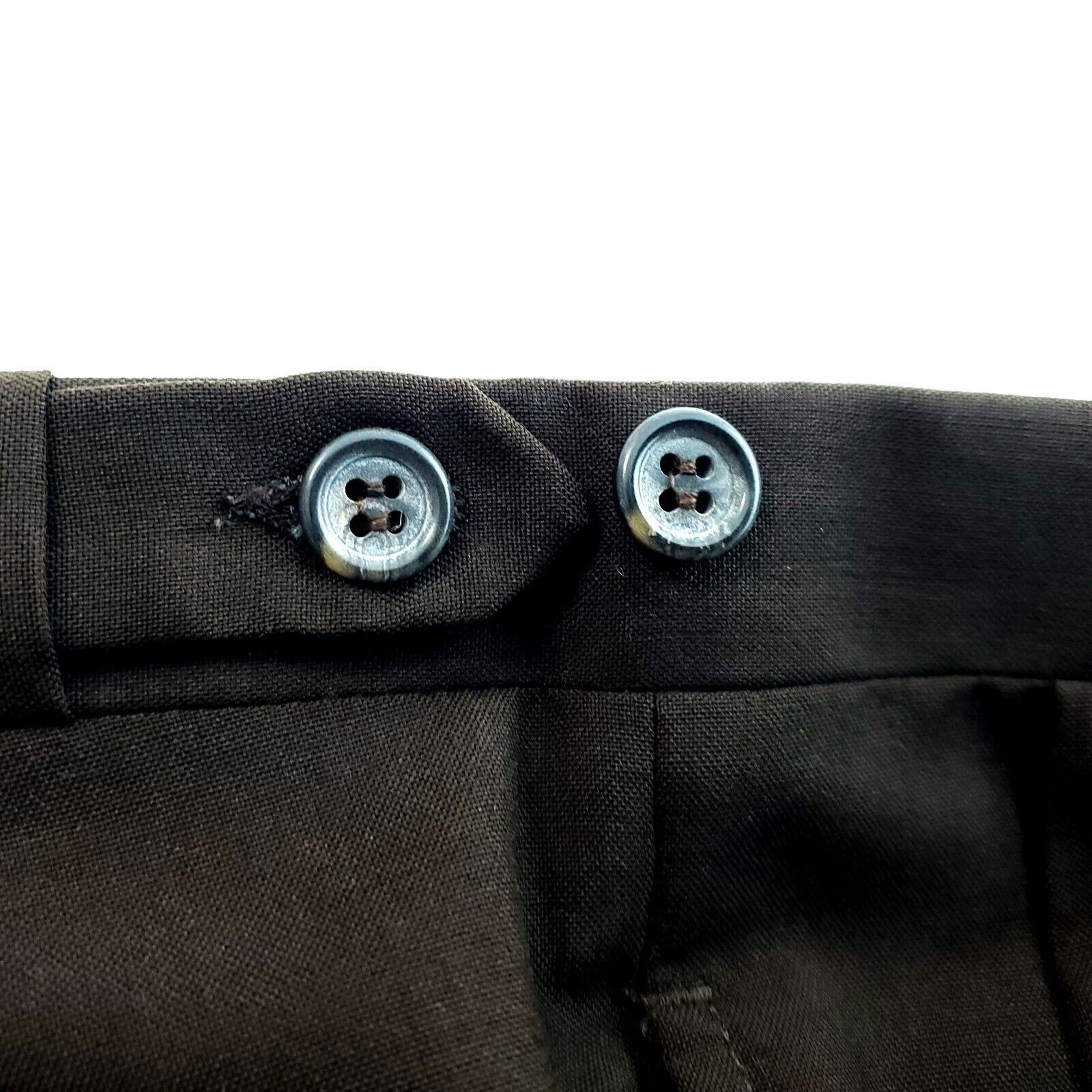 Hart Schaffner Marx Hart Schaffner Marx Wool Brown Side Synch Pleated Dress Pant Size 36R - 3 Thumbnail