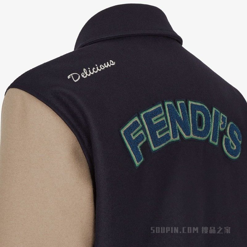 Fendi o1s1wg111125 Bomber Jacket in Blue/Beige Size US M / EU 48-50 / 2 - 3 Thumbnail