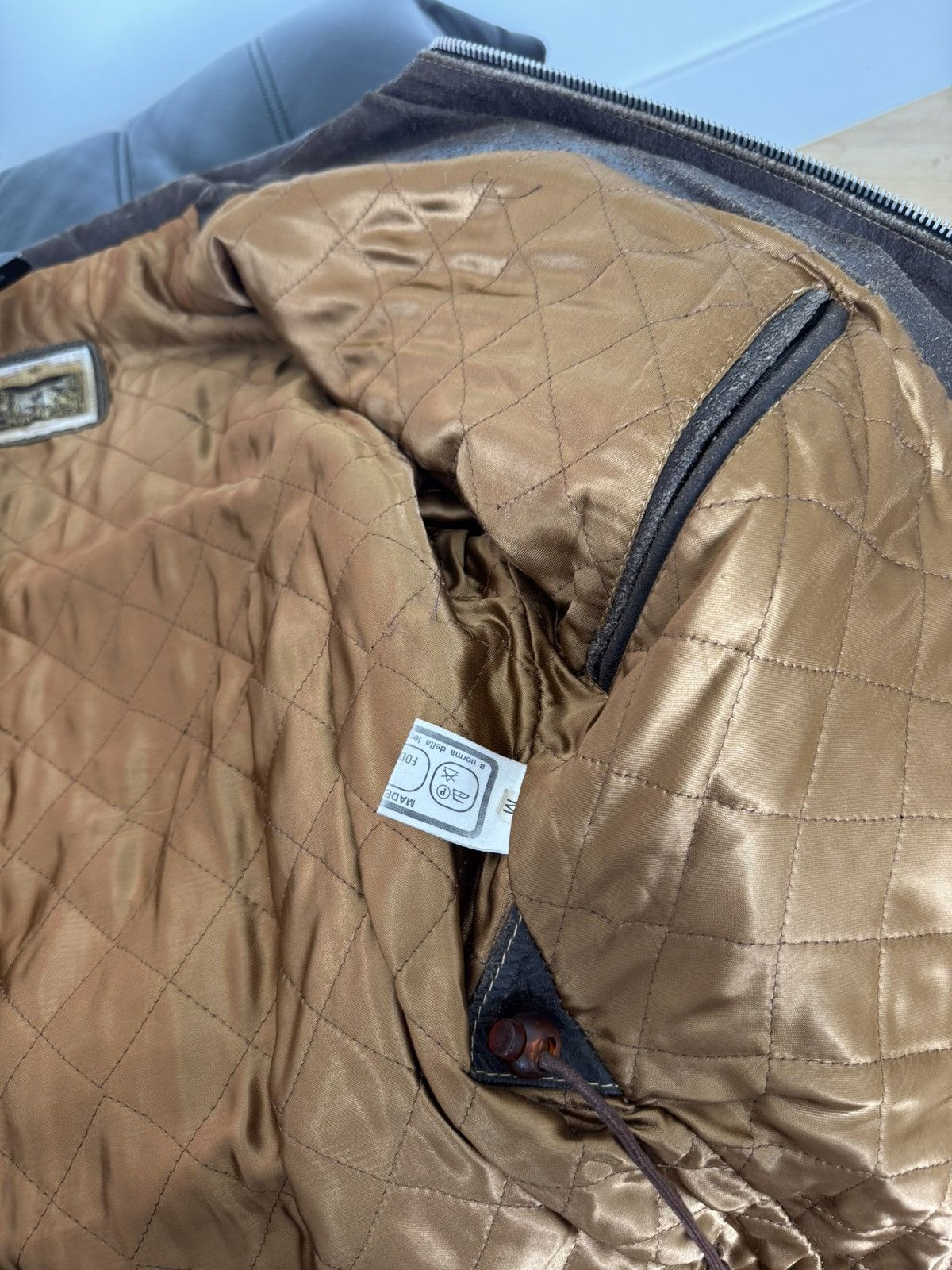 Genuine Leather Vintage 90s Genuine Real Leather Jacket Washed Brown Black Size US M / EU 48-50 / 2 - 7 Thumbnail