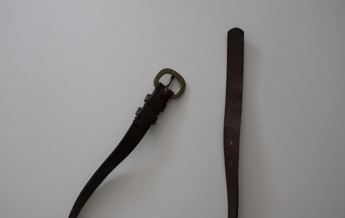Gap Gap y2k belt | chestnut leather brass buckle Size ONE SIZE - 9 Thumbnail