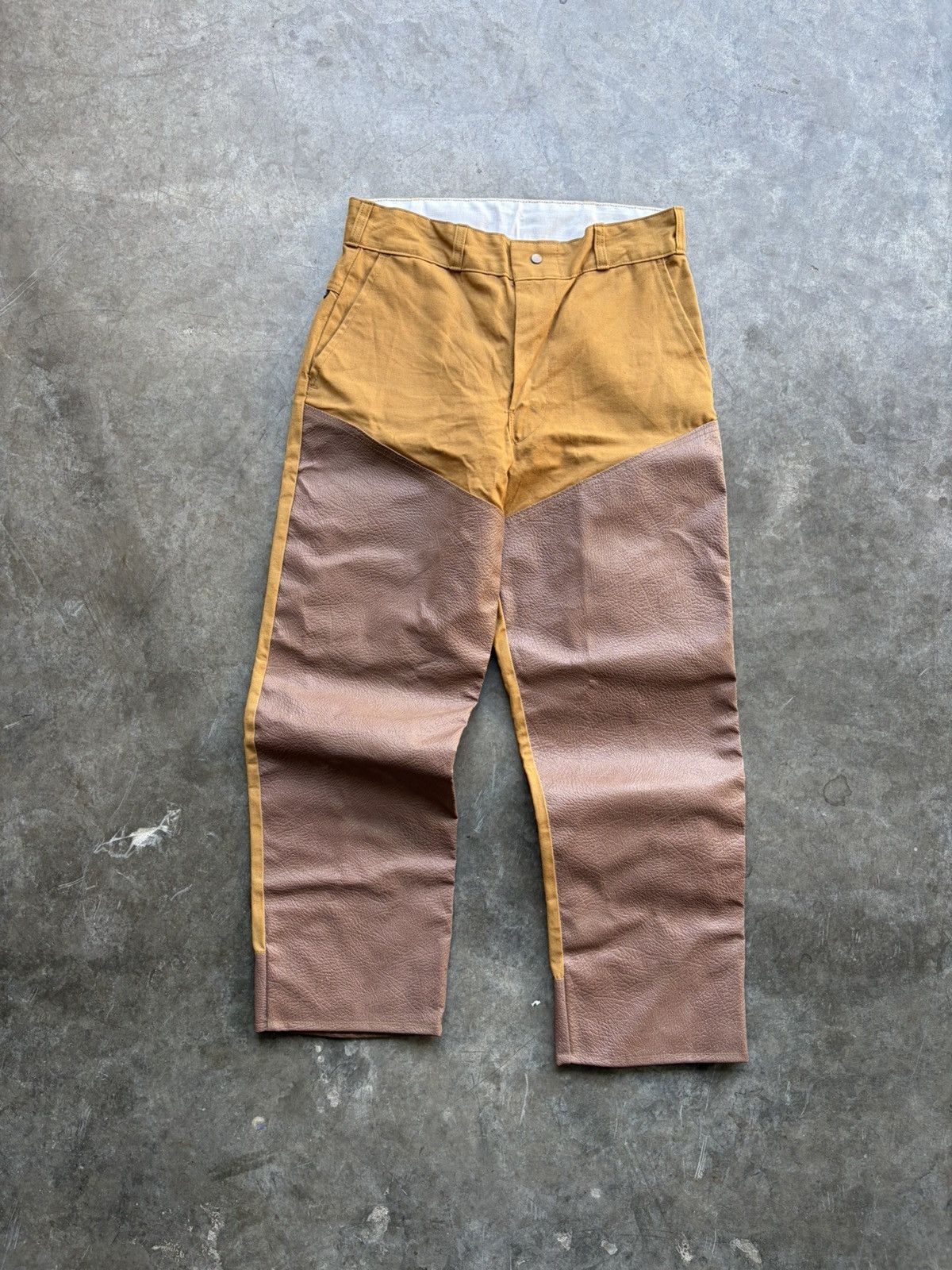 Redhead Vintage RedHead Pebbled Leather Hunting Canvas Pants Size US 32 / EU 48 - 1 Thumbnail