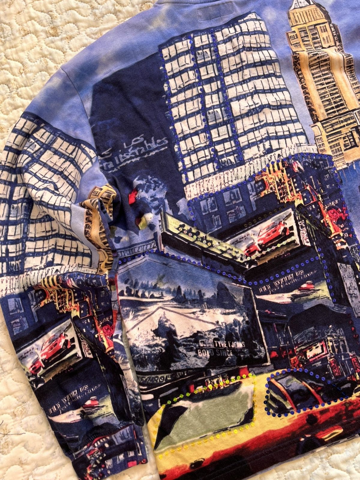 Supreme skyline day Sequin L S top long sleeve New York tee
