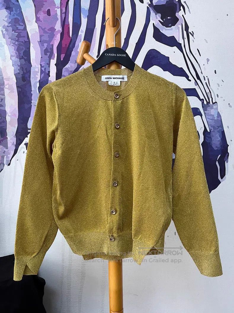 Comme des Garcons Comme Des Garcons Round neck gold thread cardigan Size S / US 4 / IT 40 - 1 Thumbnail