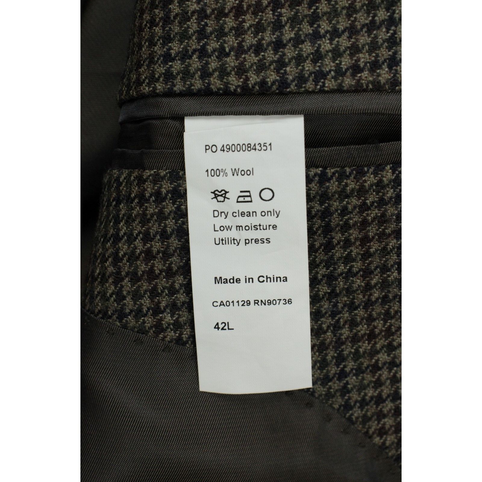 Lauren Ralph Lauren Lauren Ralph Lauren Blazer Mens 42L Houndstooth 100% Wool Size 42L - 7 Thumbnail