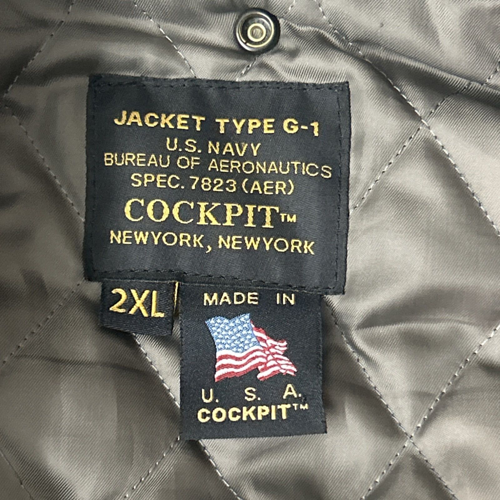 Cockpit USA Cockpit USA (AVIREX) Type G-1 Bomber Jacket Map Lined Size US XXL / EU 58 / 5 - 2 Thumbnail