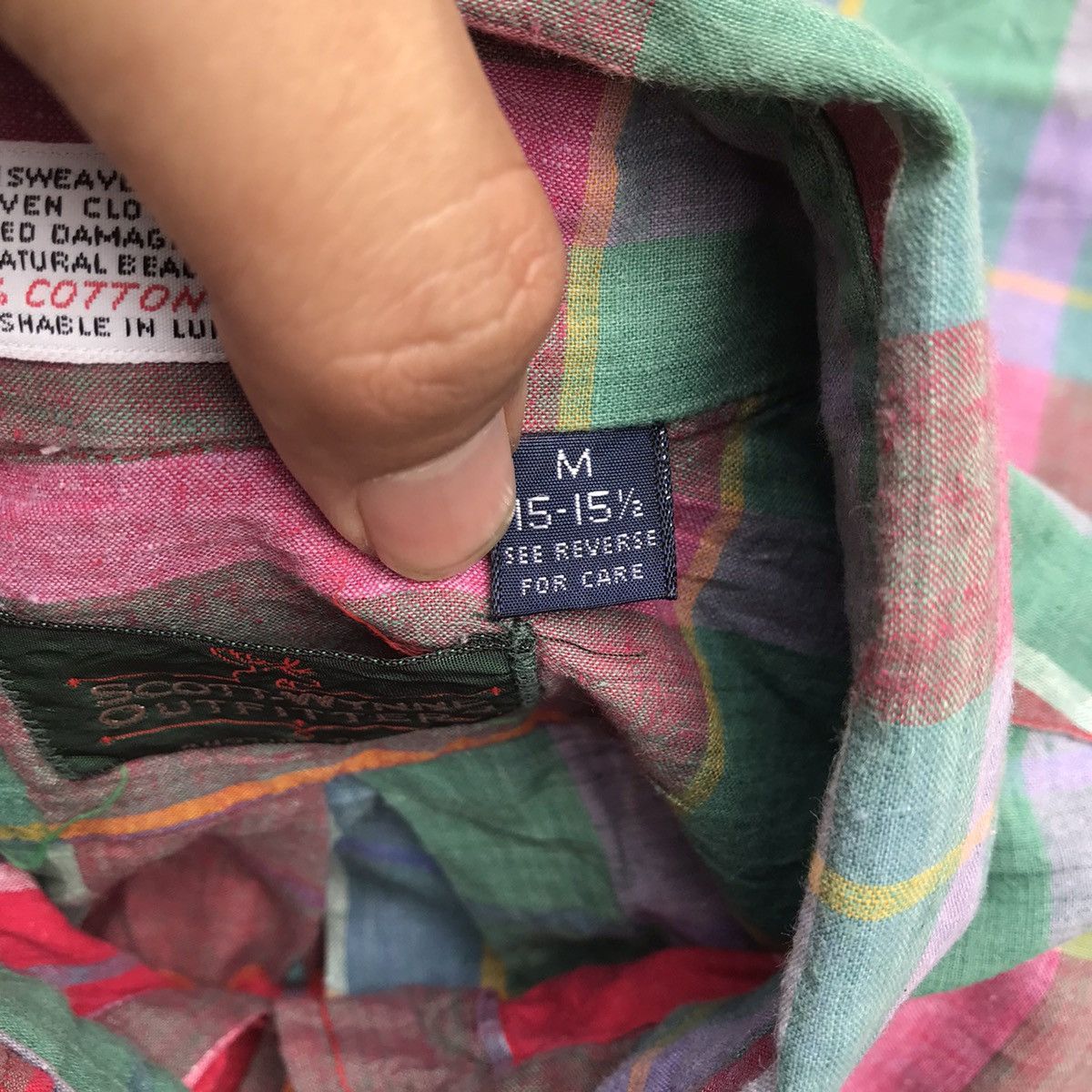 Hysteric Glamour × Vintage Vintage Scott-Wynne outfitters madrass Shirt Short Sleeves Size US L / EU 52-54 / 3 - 4 Thumbnail