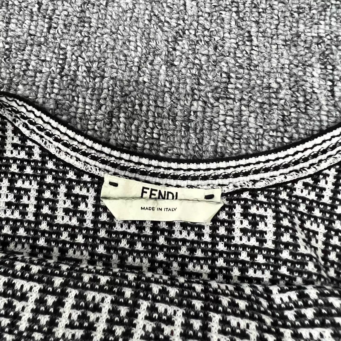 Fendi Fendi FF Print Black White Knit Cami Dress Size M / US 6-8 / IT 42-44 - 5 Thumbnail