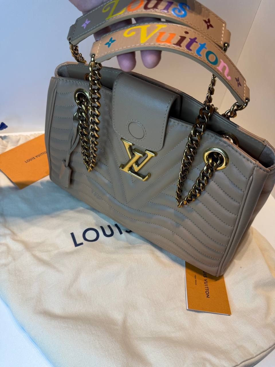 Louis Vuitton LOUIS VUITTON Calfskin New Wave Chain Tote In Noisette Size ONE SIZE - 2 Thumbnail