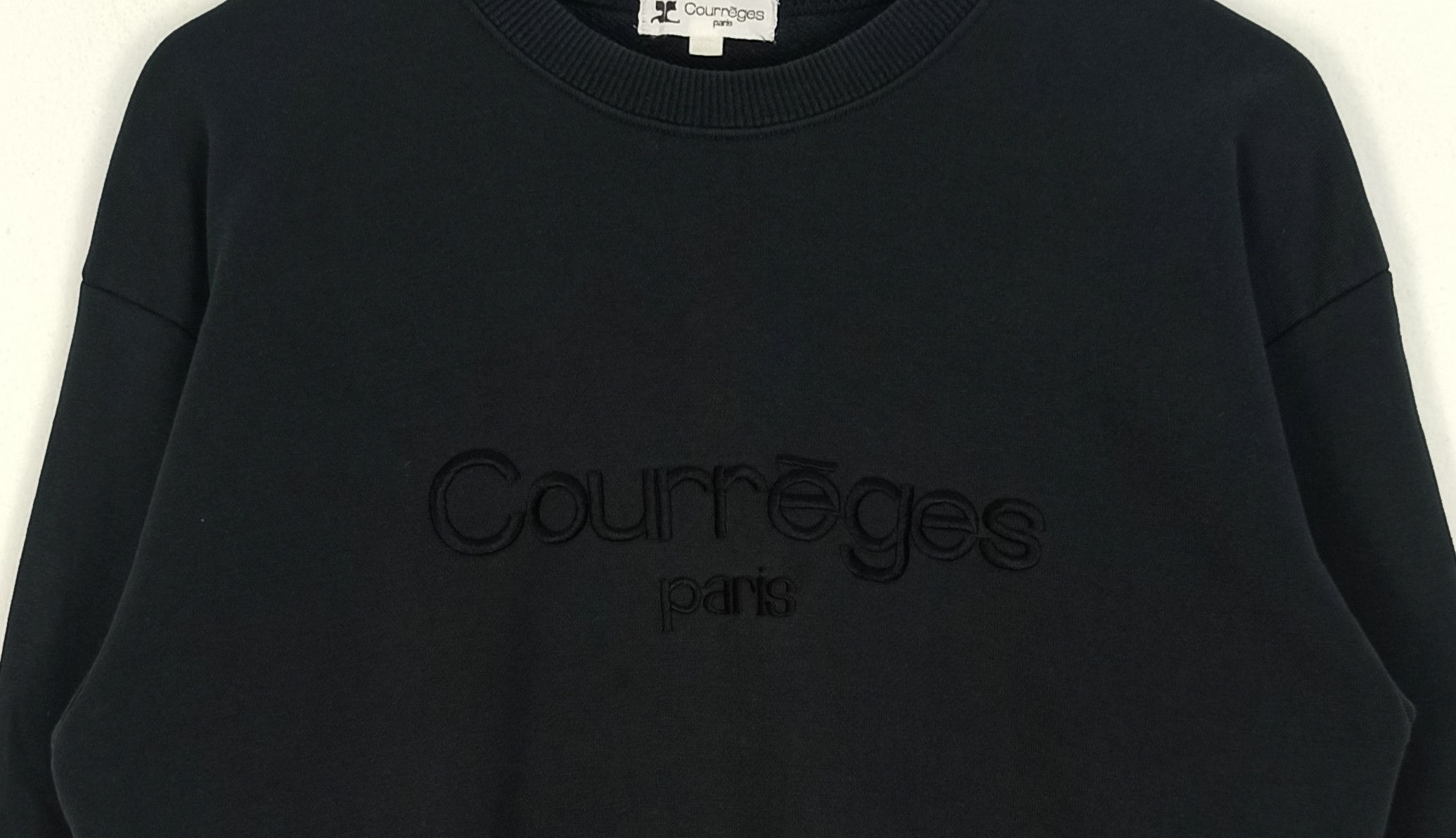 Courreges Vintage Courreges Paris Big Logo Sweatshirt Size US M / EU 48-50 / 2 - 2 Thumbnail