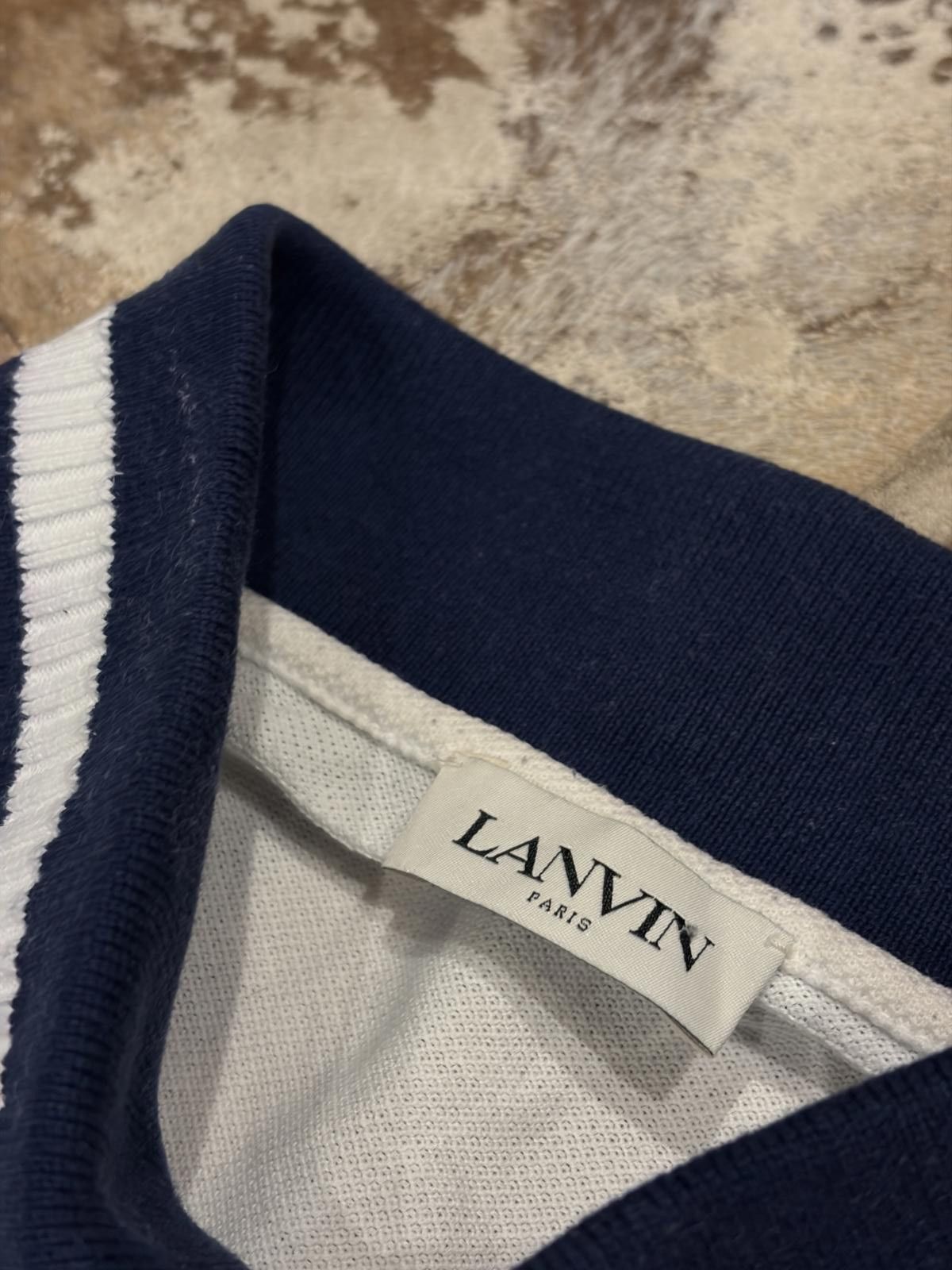 Lanvin Lanvin Contrast-Collar Polo Shirt (Current Season) Size US M / EU 48-50 / 2 - 3 Thumbnail