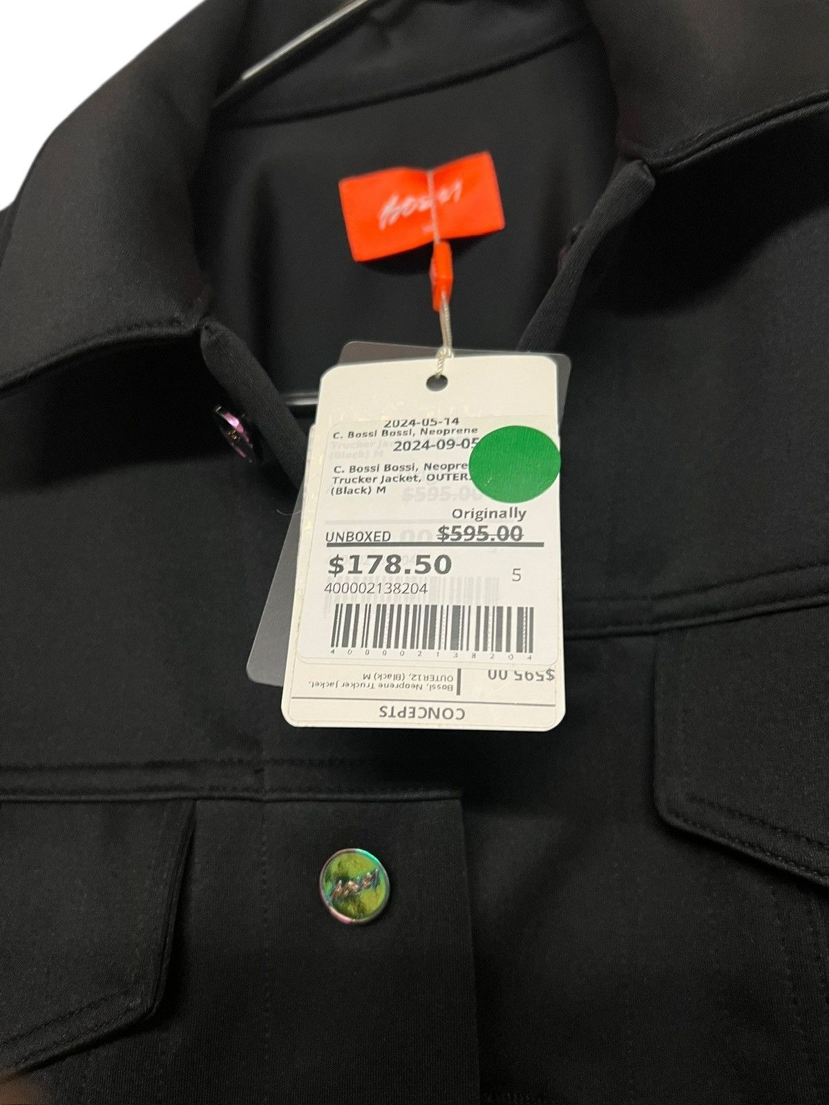 Other Bossi Satin Jean Jacket NWT Tag Hoodie Medium Trucker Jacket Size US M / EU 48-50 / 2 - 5 Thumbnail