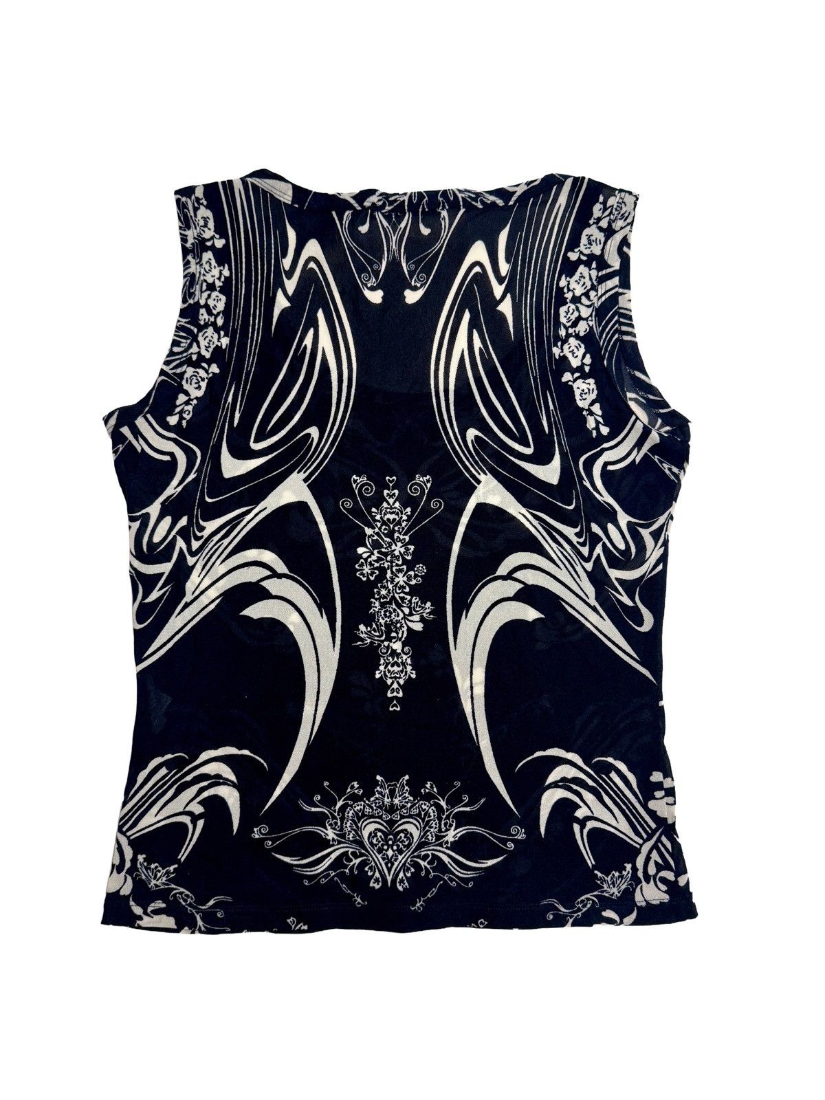 Issey Miyake Issey Miyake ss 2004 Tattoo Mesh Tank Top Size M / US 6-8 / IT 42-44 - 2 Thumbnail
