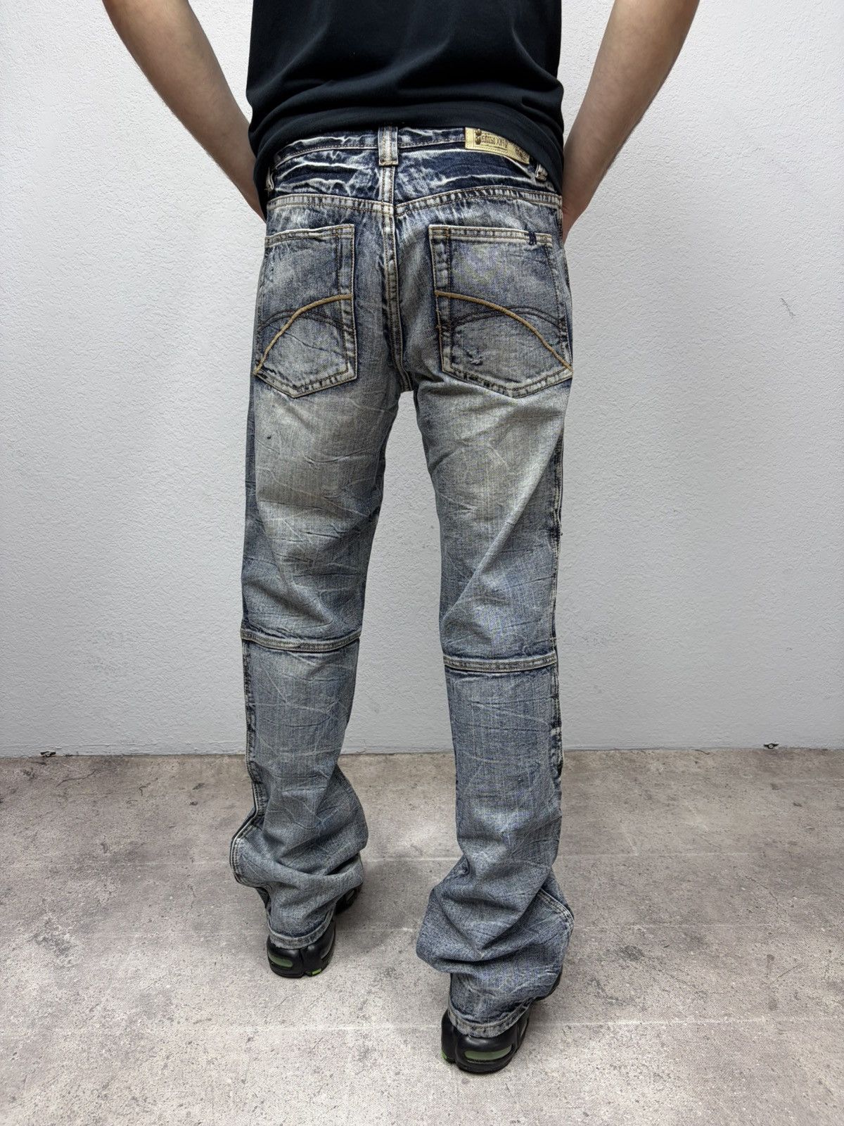 If Six Was Nine Y2K Biker Panel Denim Jeans Distressed Moto Style Archive Size US 32 / EU 48 - 3 Thumbnail