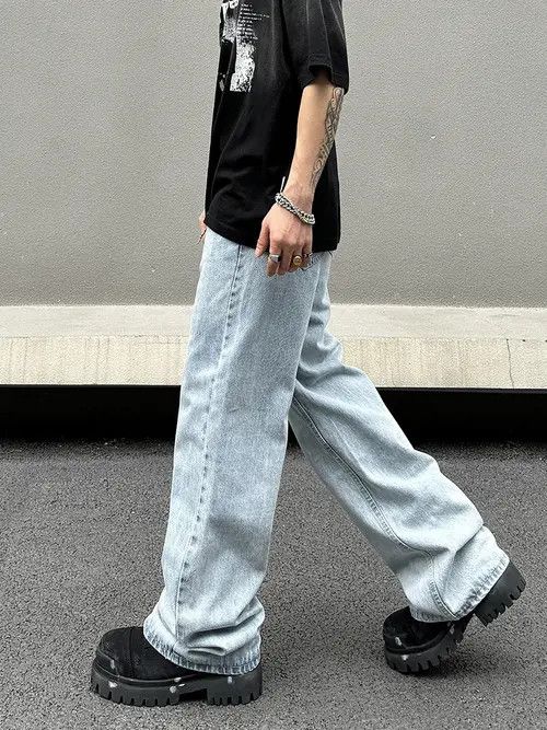 VIBE Blue Baggy Denim Jeans Size US 32 / EU 48 - 4 Thumbnail