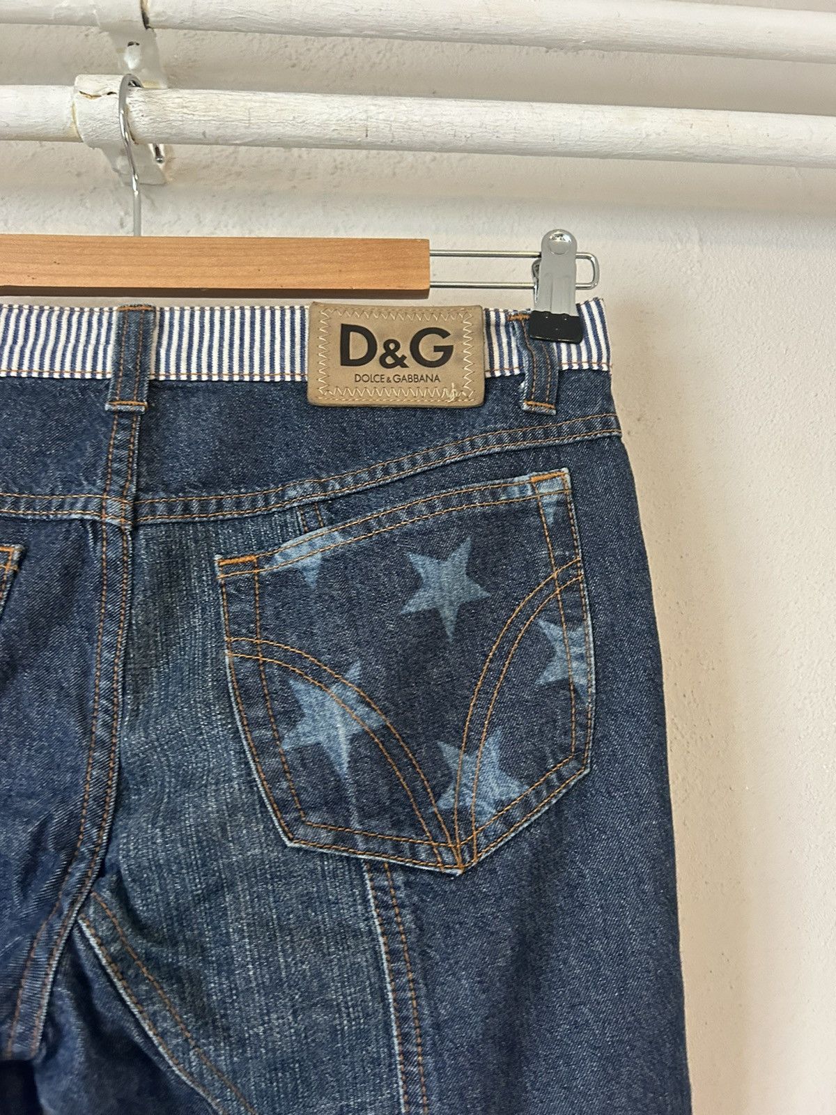 Dolce & Gabbana D&G Dolce & Gabbana Patchwork Star and Stripe Jeans Size US 30 / EU 46 - 10 Thumbnail