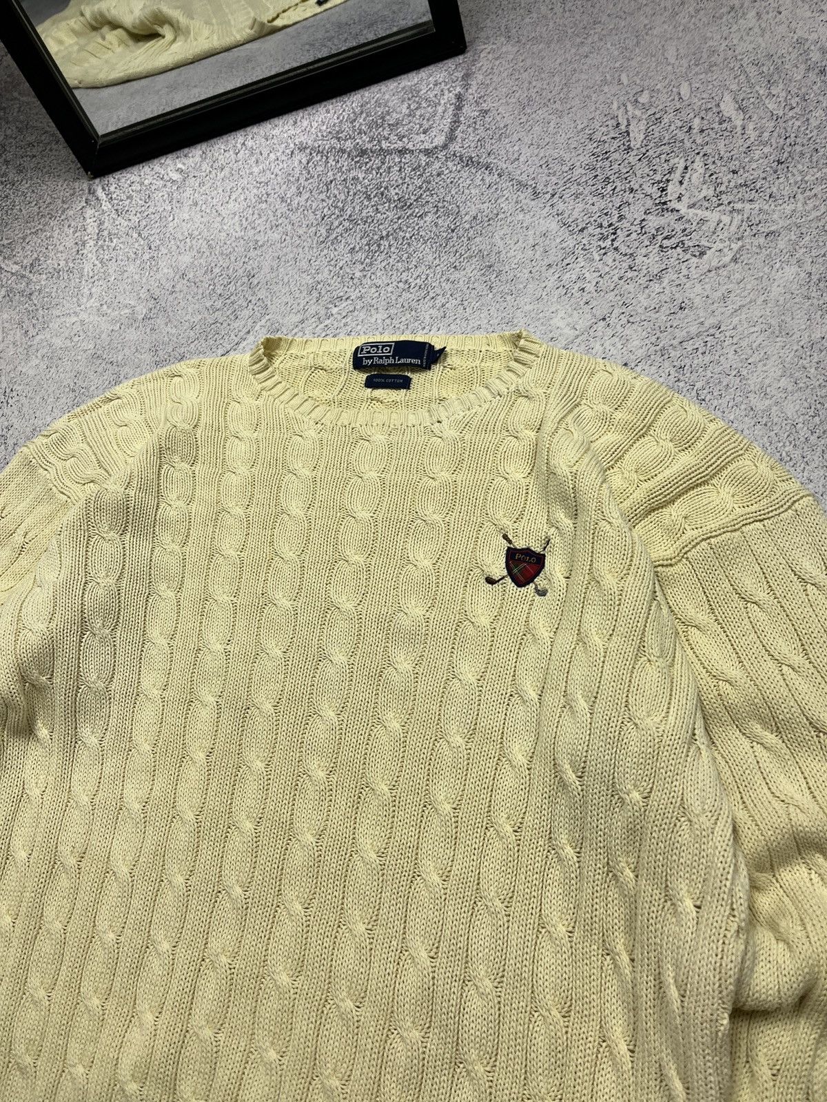 Vintage Polo Ralph Lauren Cable Knit Sweater 90s Y2K