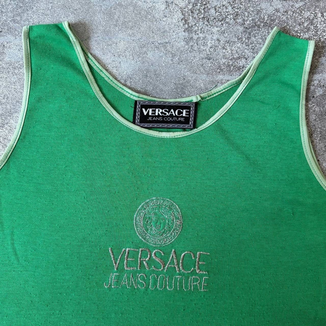 Versace × Versace Jeans Couture × Vintage 90s Versace VJC Vintage Big Logo Cropped Top Size M / US 6-8 / IT 42-44 - 5 Thumbnail