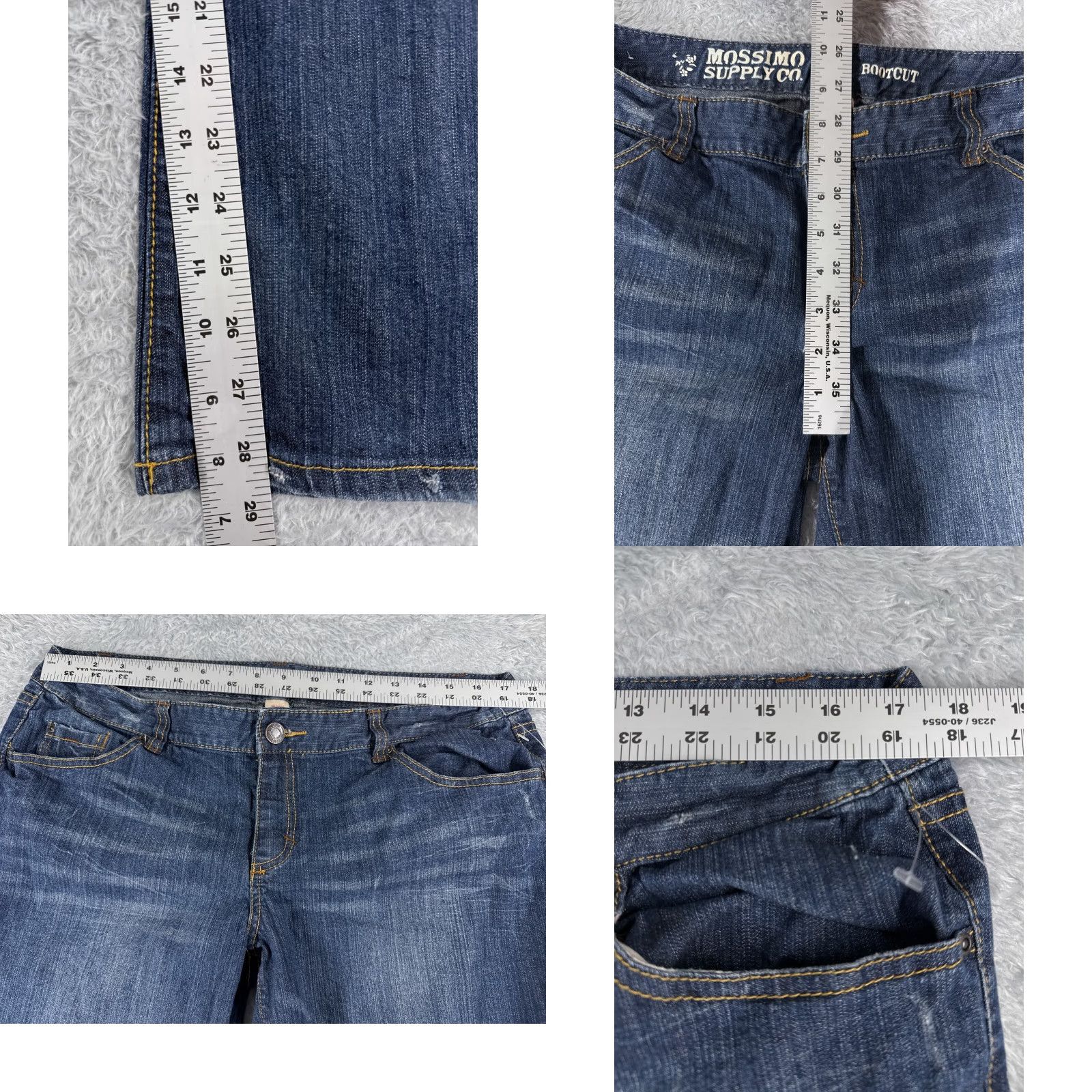 Mossimo Mossimo Bootcut Jeans Women Low Rise Blue Denim Regular Size 34x29 Size 24" / US 00 / IT 34 - 8 Thumbnail