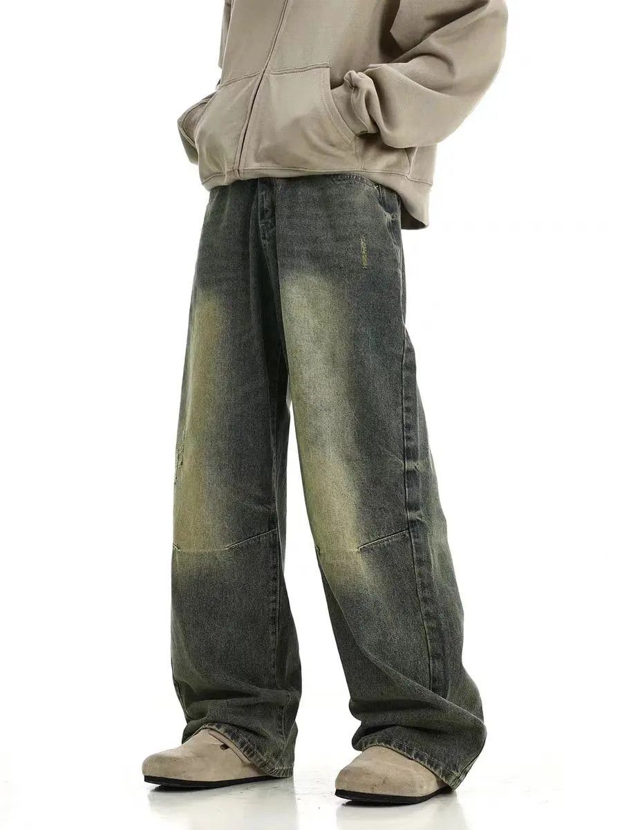 Japanese Brand × Jean Vintage yellow clay-dyed street hip-hop jeans Size US 32 / EU 48 - 3 Thumbnail
