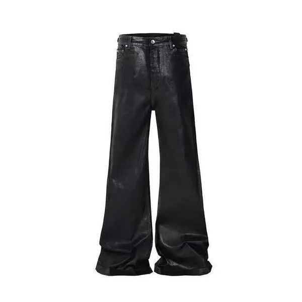 VIBE Street Vintage Rock Brushed Wax Coated Micro Flare Y2K Jeans Size US 34 / EU 50 - 6 Thumbnail