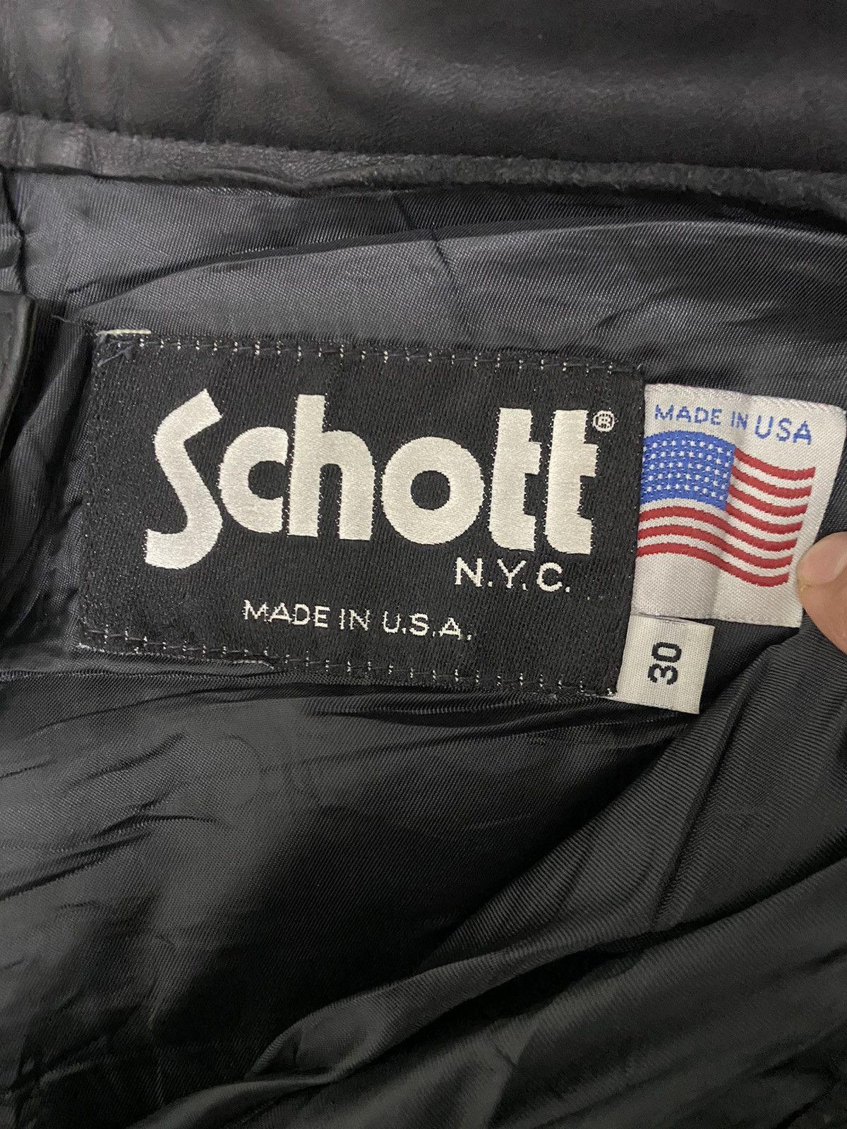 Schott Schott Leather Pants Size US 30 / EU 46 - 19 Thumbnail
