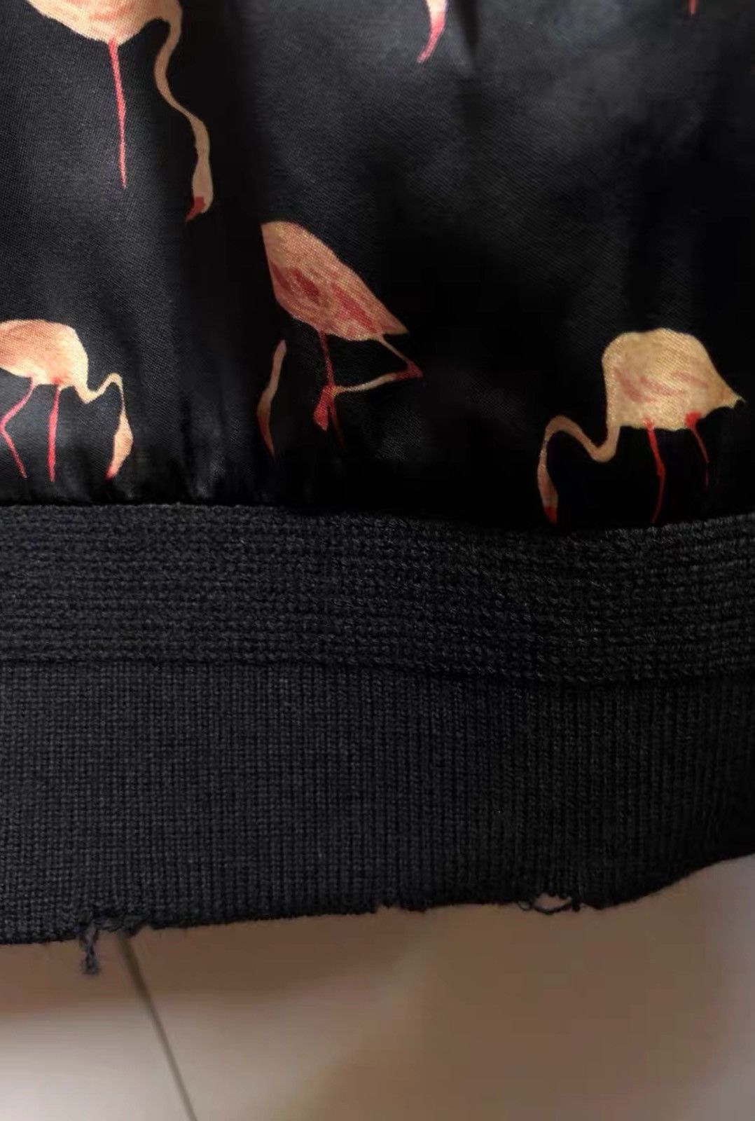 Saint Laurent Paris Saint Laurent Flamingo All-Print Silk Jacket Size US L / EU 52-54 / 3 - 5 Thumbnail