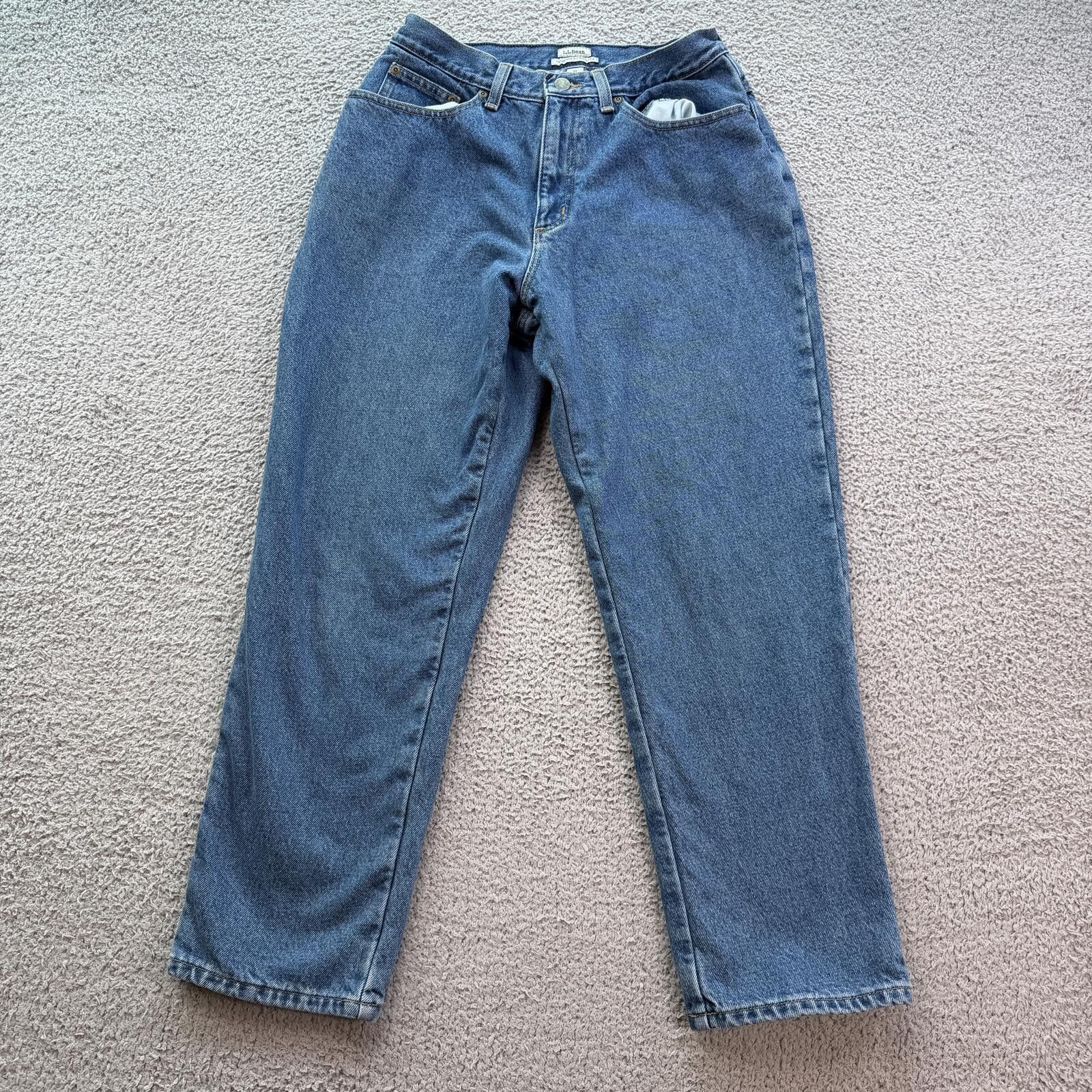 L.L. Bean LL Bean Relaxed Fit Jeans Womens 10 Pet Wash Denim Mom Jeans Size 32" / US 10 / IT 46 - 1 Thumbnail