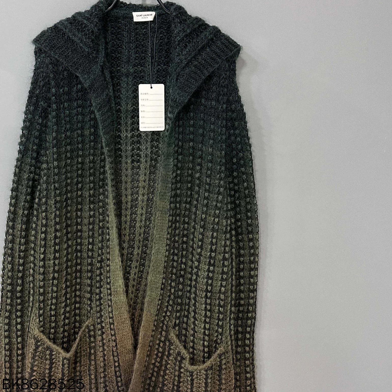 Saint Laurent Paris Mohair Gradient Hooded Cardigan, Saint Laurent Paris Size M / US 6-8 / IT 42-44 - 3 Thumbnail