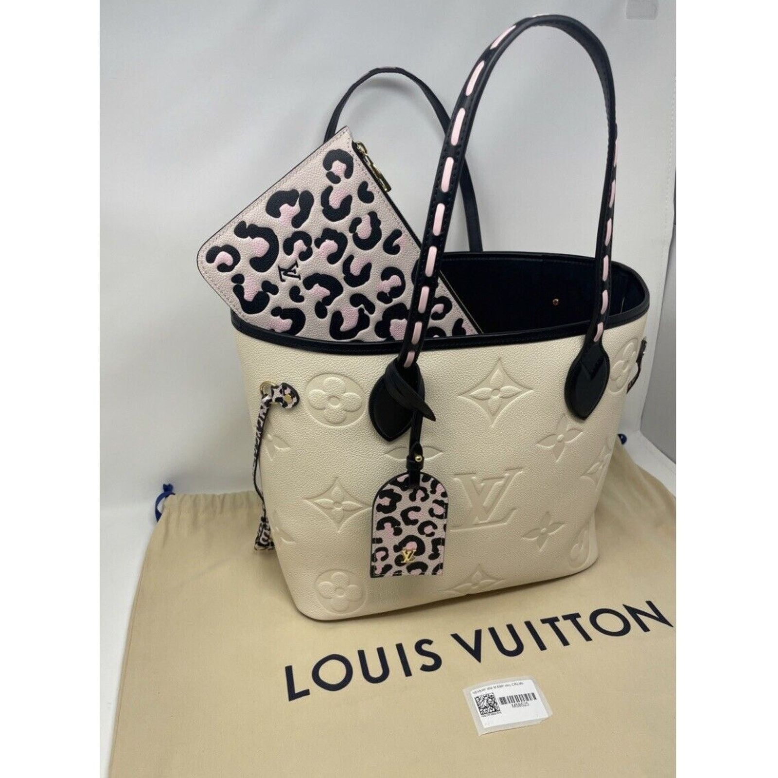 Louis Vuitton Louis Vuitton Neverfull Wild At Heart MM Ivory Leather Size ONE SIZE - 5 Thumbnail