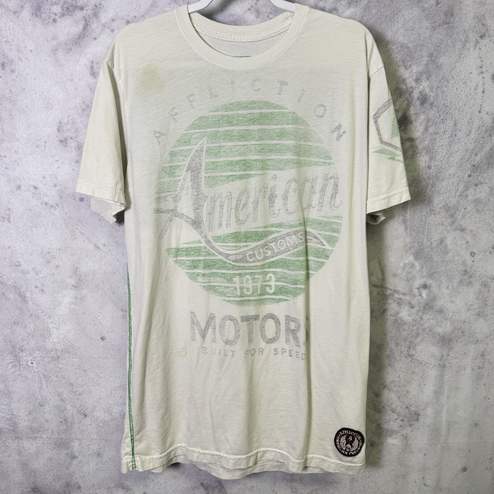 Affliction Affliction American Customs T Shirt Mens XL White Short Sl Size US XL / EU 56 / 4 - 1 Thumbnail