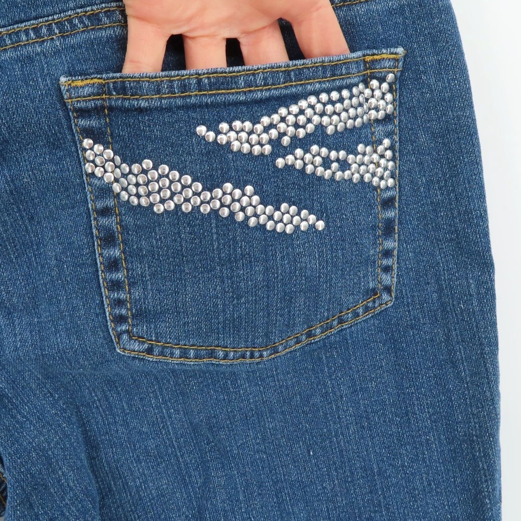 Michael Kors Michael Kors Jeans 8 Women Denim Bootcut 5-Pocket Studded Blue Pocket 5-Pocket Design Womens 8 Shoes? Wait. Size 30" / US 8 / IT 44 - 5 Thumbnail
