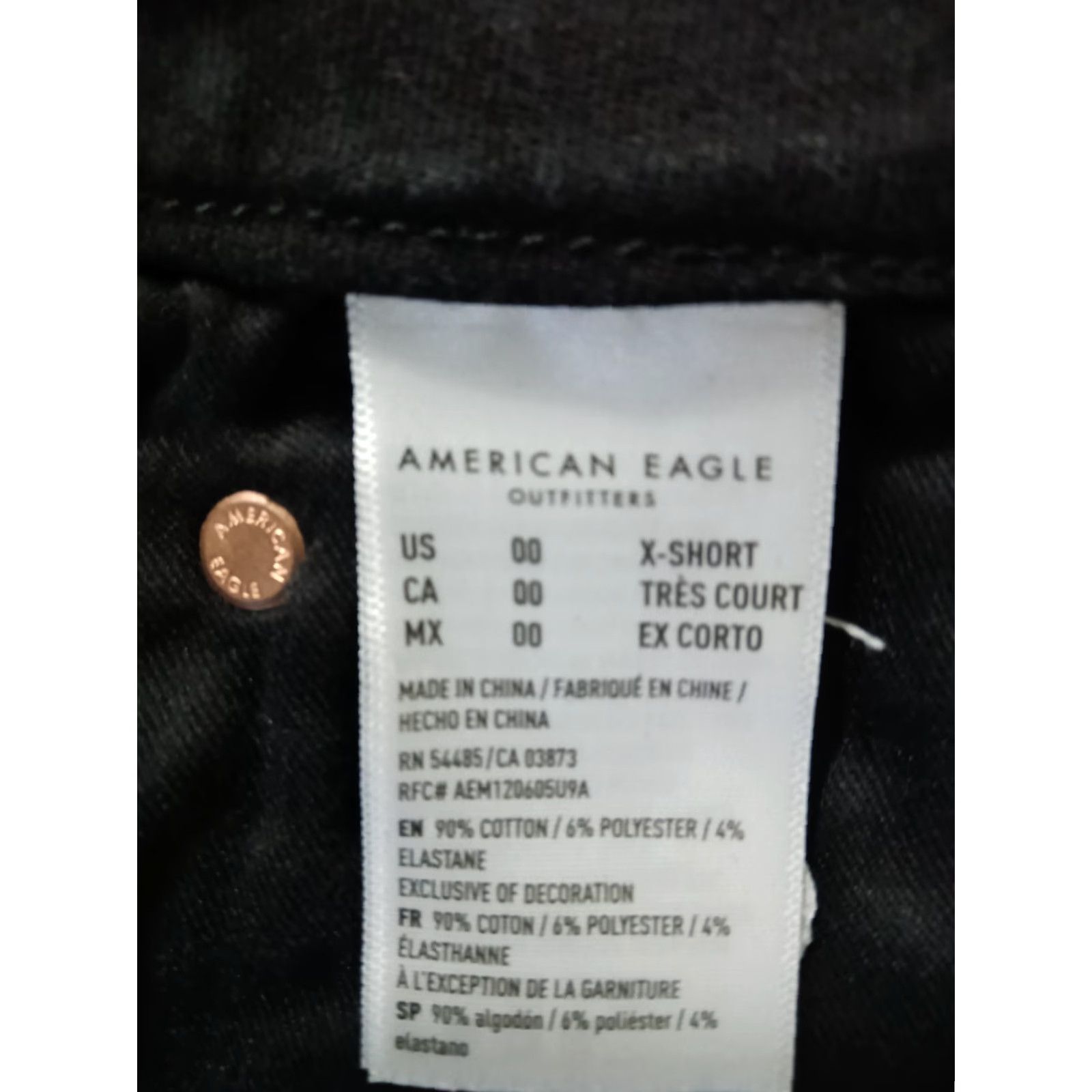 American Eagle Outfitters American Eagle Women's Black Jeans Tapered Size 0 X-Short Size 25" / US 0 / IT 36 - 7 Thumbnail